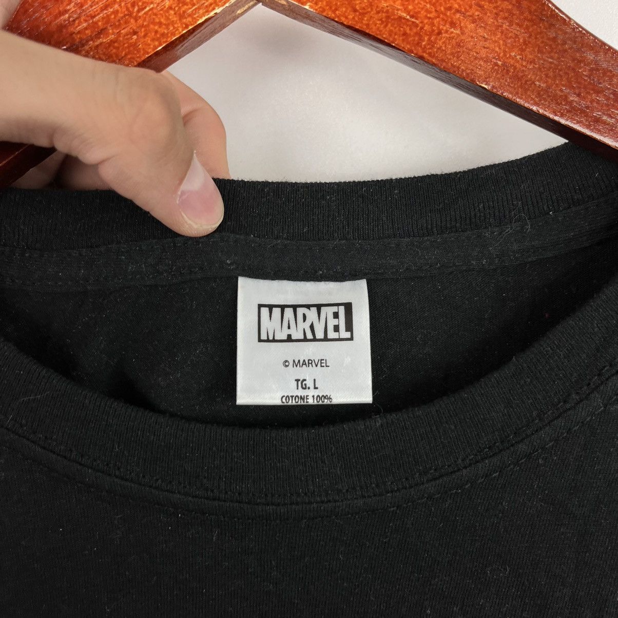 Marvel Comics × Vintage Vintage T-Shirt Captain America Black Big Logo Size L Size US L / EU 52-54 / 3 - 5 Thumbnail
