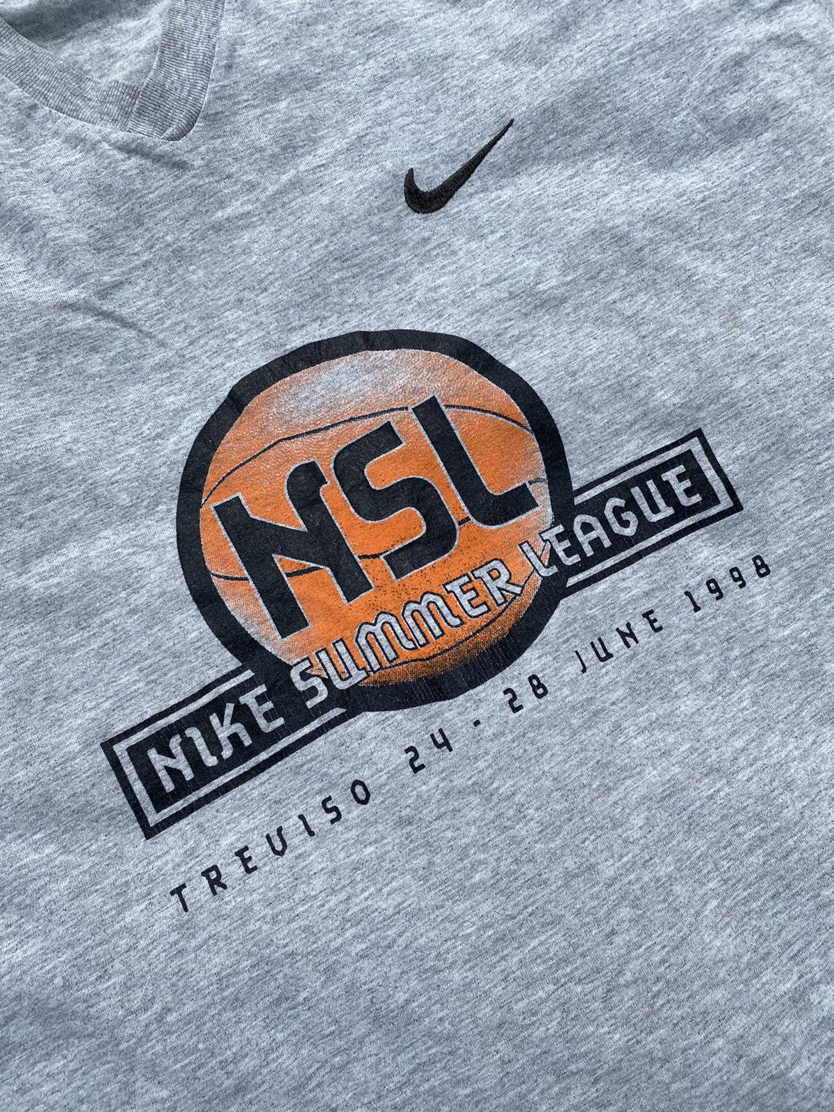 Nike Vintage nike 90s grey Nike summer league tshirt 1998 Size US XXL / EU 58 / 5 - 2 Thumbnail