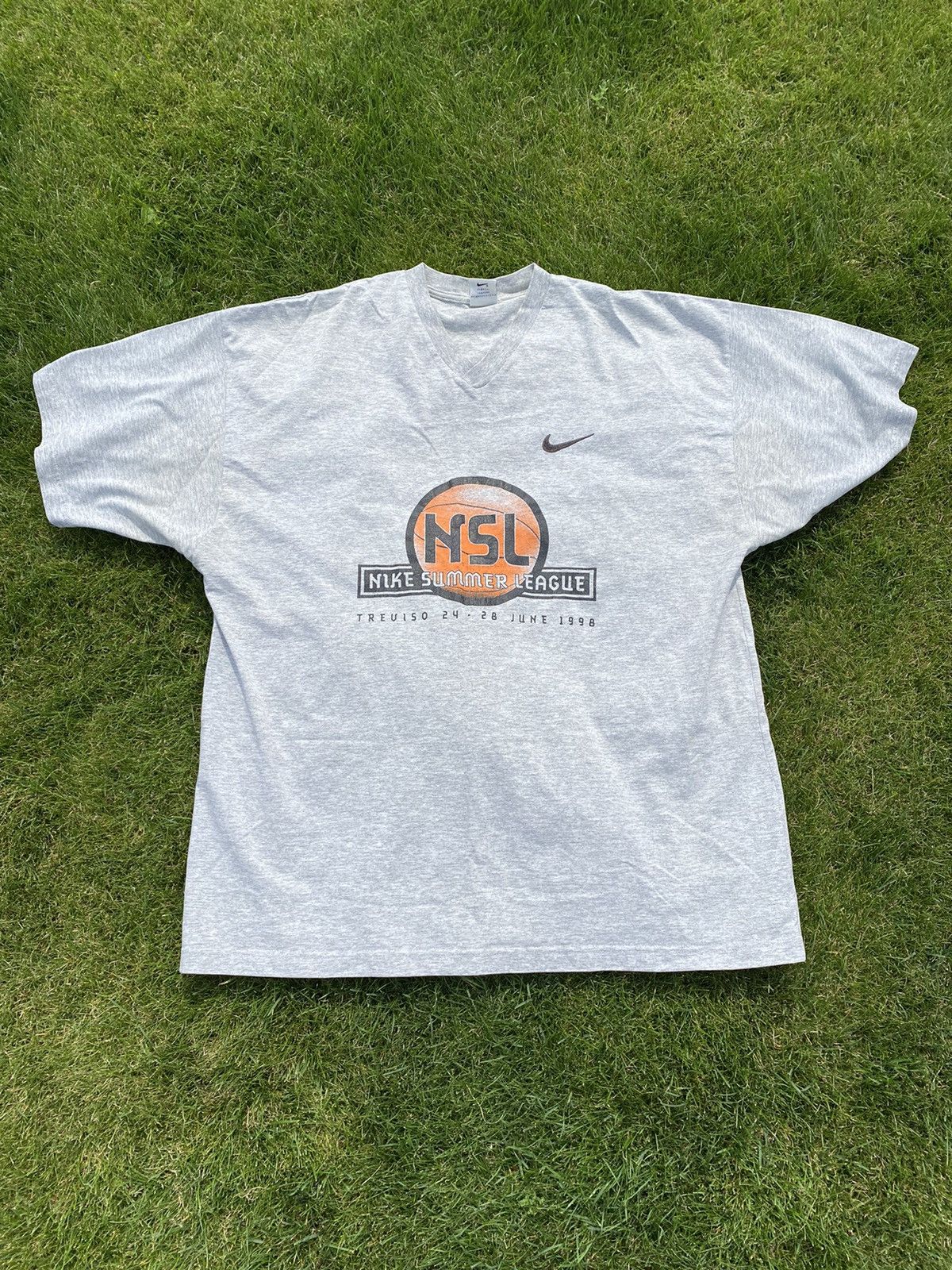 Nike Vintage nike 90s grey Nike summer league tshirt 1998 Size US XXL / EU 58 / 5 - 1 Thumbnail