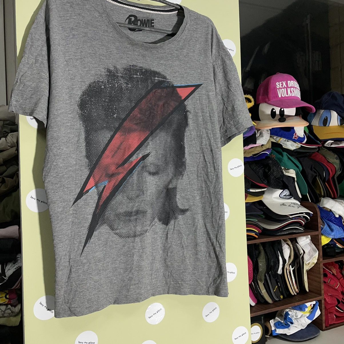 Vintage Vintage Y2K Washed Grey Graphic Band Tee Lightning Print L Size US L / EU 52-54 / 3 - 5 Thumbnail