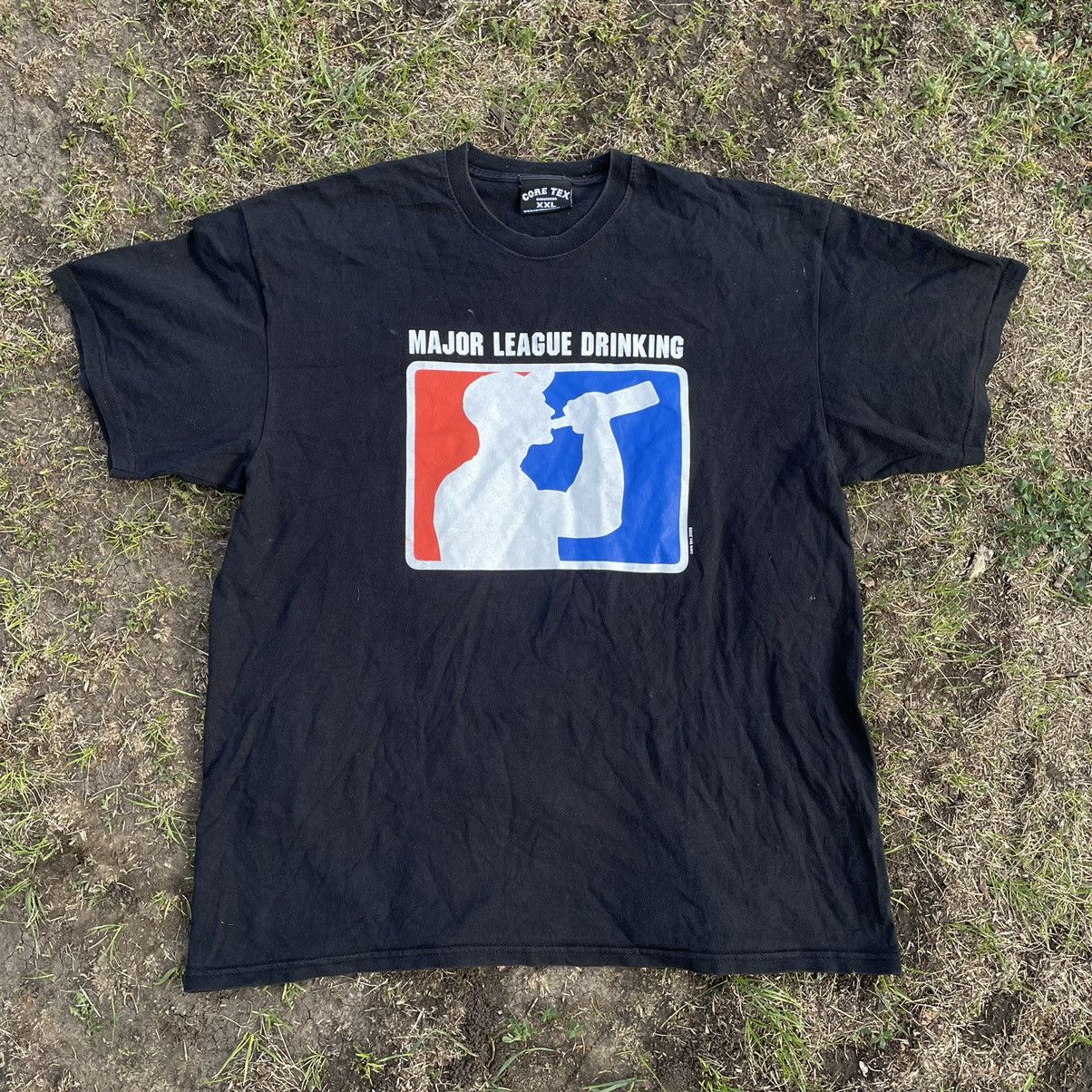 Vintage Vintage 90s Major League Drinking Graphic Tee Streetwear XL Size US XL / EU 56 / 4 - 1 Thumbnail