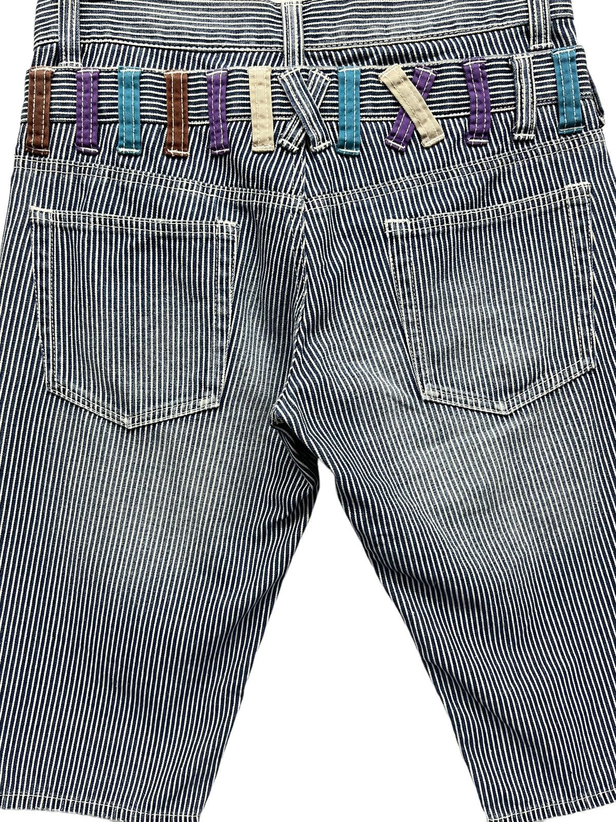 OVER THE STRiPES × Vintage × Von Dutch 🔥90’s VON DUTCH Double Waist Hickory Stripes Denim Shorts Size US 30 / EU 46 - 8 Thumbnail