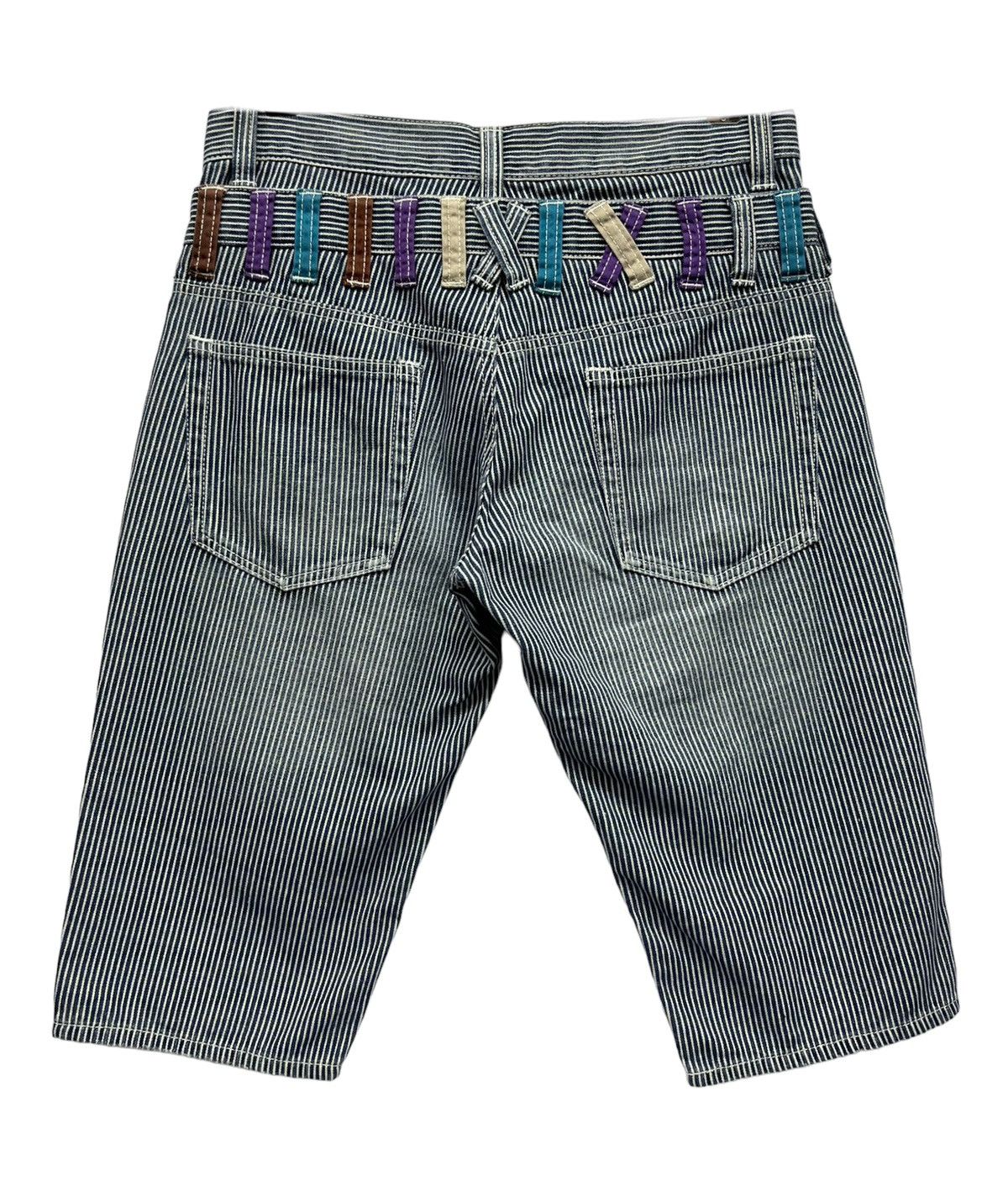 OVER THE STRiPES × Vintage × Von Dutch 🔥90’s VON DUTCH Double Waist Hickory Stripes Denim Shorts Size US 30 / EU 46 - 7 Thumbnail