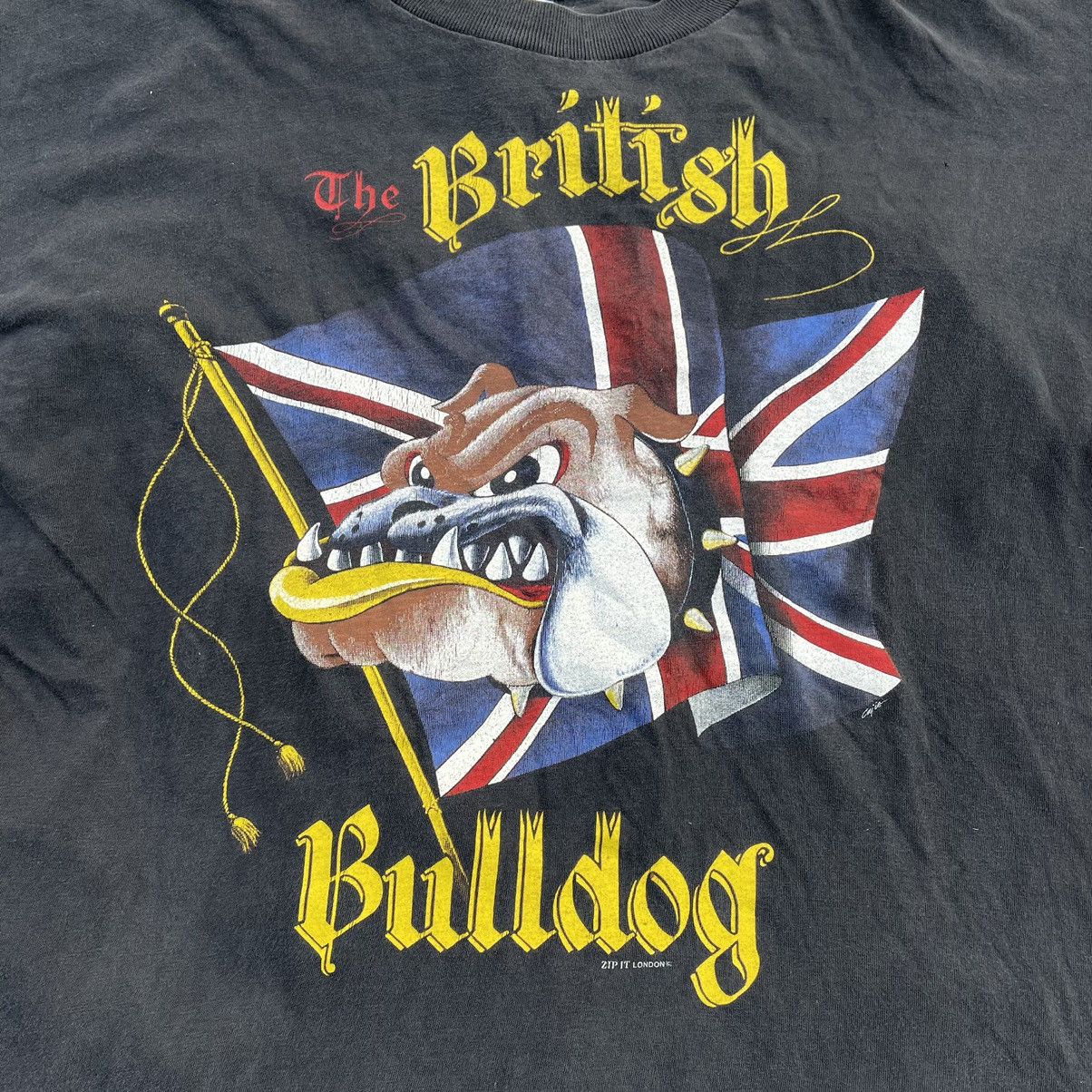 Vintage Vintage 90s British Bulldog Graphic Tee Sun Faded Streetwear Size US L / EU 52-54 / 3 - 4 Thumbnail