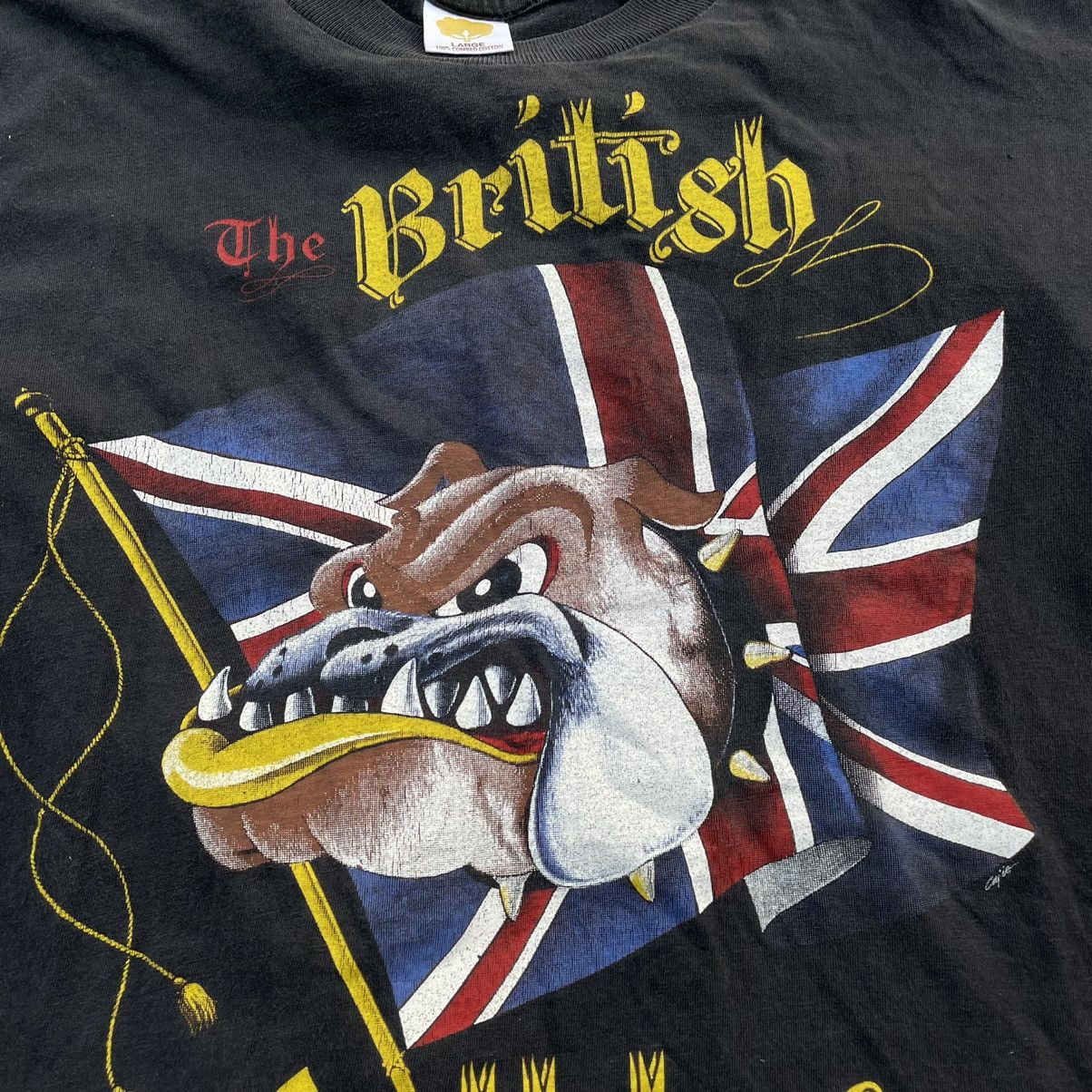 Vintage Vintage 90s British Bulldog Graphic Tee Sun Faded Streetwear Size US L / EU 52-54 / 3 - 5 Thumbnail