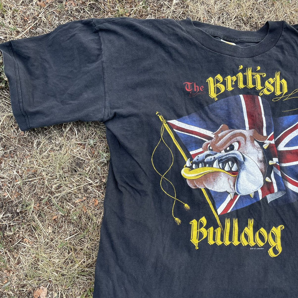 Vintage Vintage 90s British Bulldog Graphic Tee Sun Faded Streetwear Size US L / EU 52-54 / 3 - 2 Thumbnail