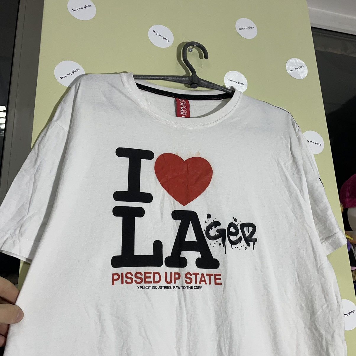Vintage Vintage Y2K Graphic Tee LA Pissed State Sun Faded Slim XL Size US XL / EU 56 / 4 - 6 Thumbnail