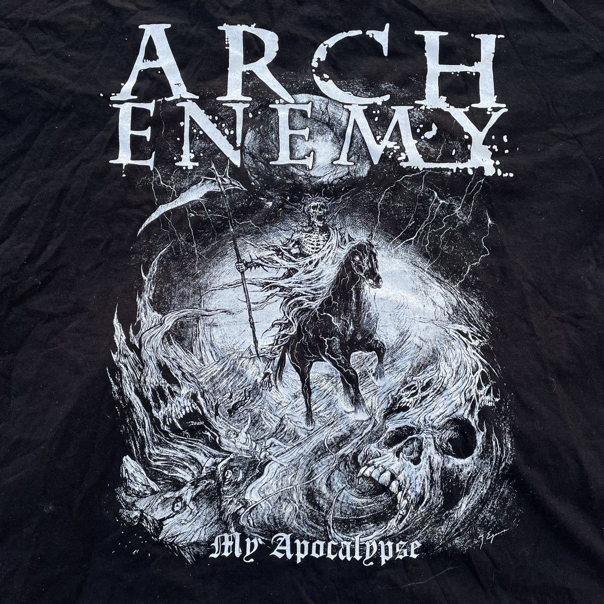 Vintage Vintage 90s Arch Enemy Graphic Tee Dark Metal Grunge Slim XL Size US XL / EU 56 / 4 - 4 Thumbnail