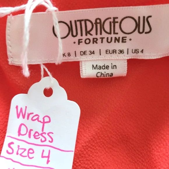 Asos Outrageous Fortune Neon Ruffle Wrap Dress Spring Summer Size S / US 4 / IT 40 - 6 Thumbnail