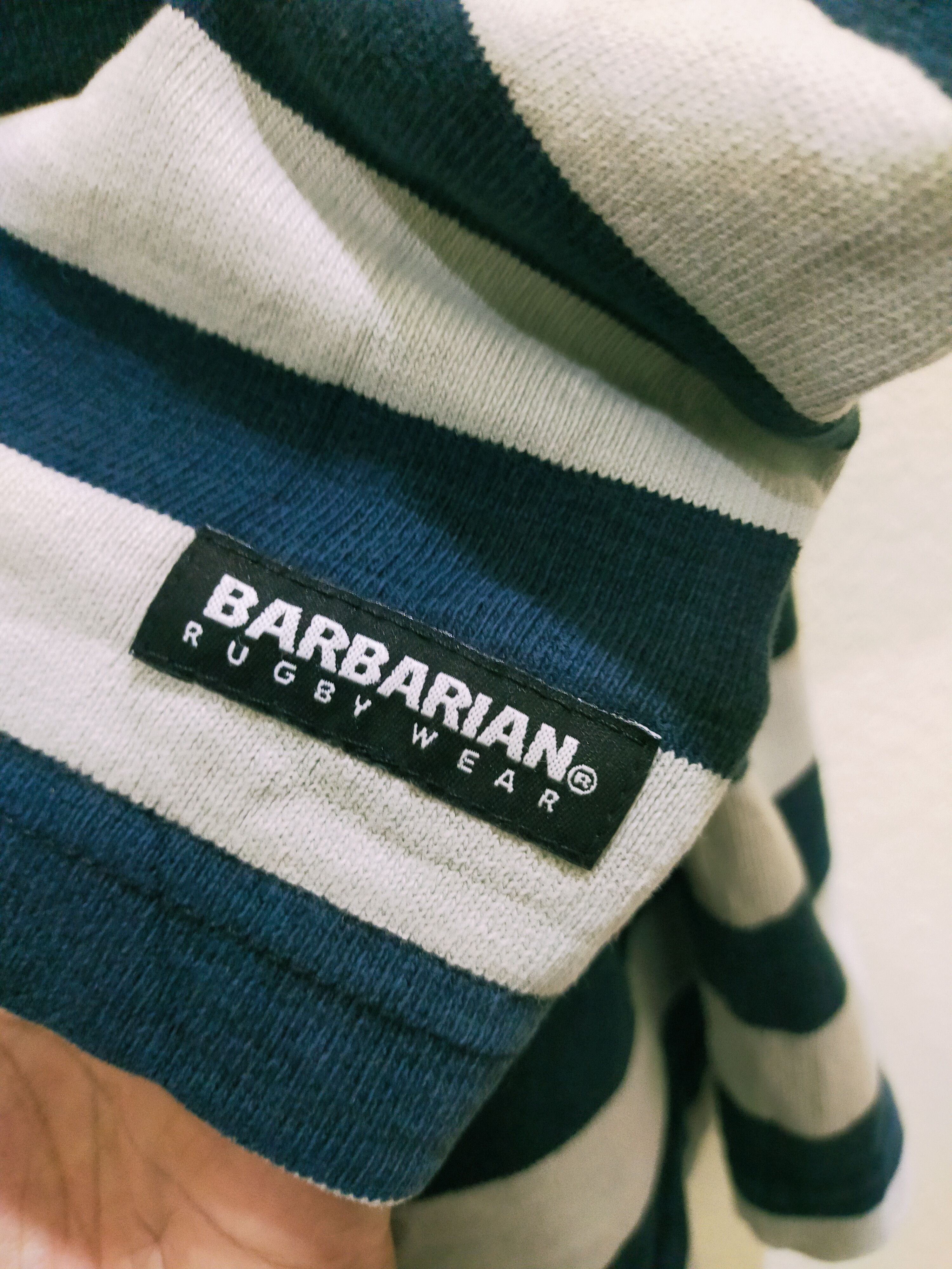 Barbarian × Vintage Vintage Long Sleeve Button Barbarian Rugby Wear Stripe Size US M / EU 48-50 / 2 - 3 Thumbnail