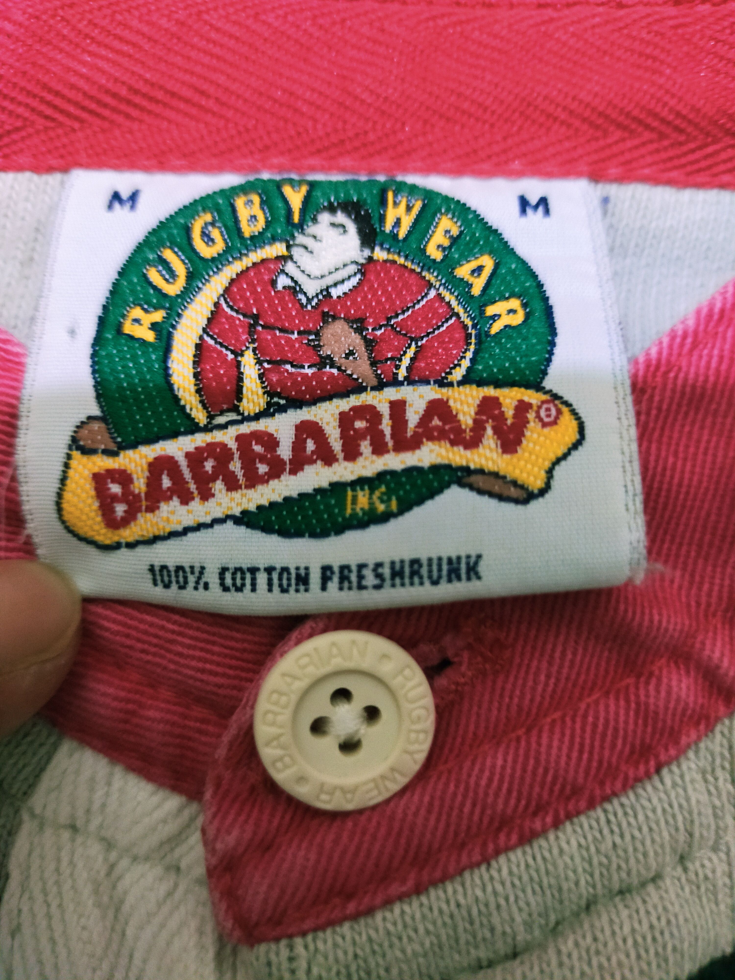 Barbarian × Vintage Vintage Long Sleeve Button Barbarian Rugby Wear Stripe Size US M / EU 48-50 / 2 - 2 Thumbnail