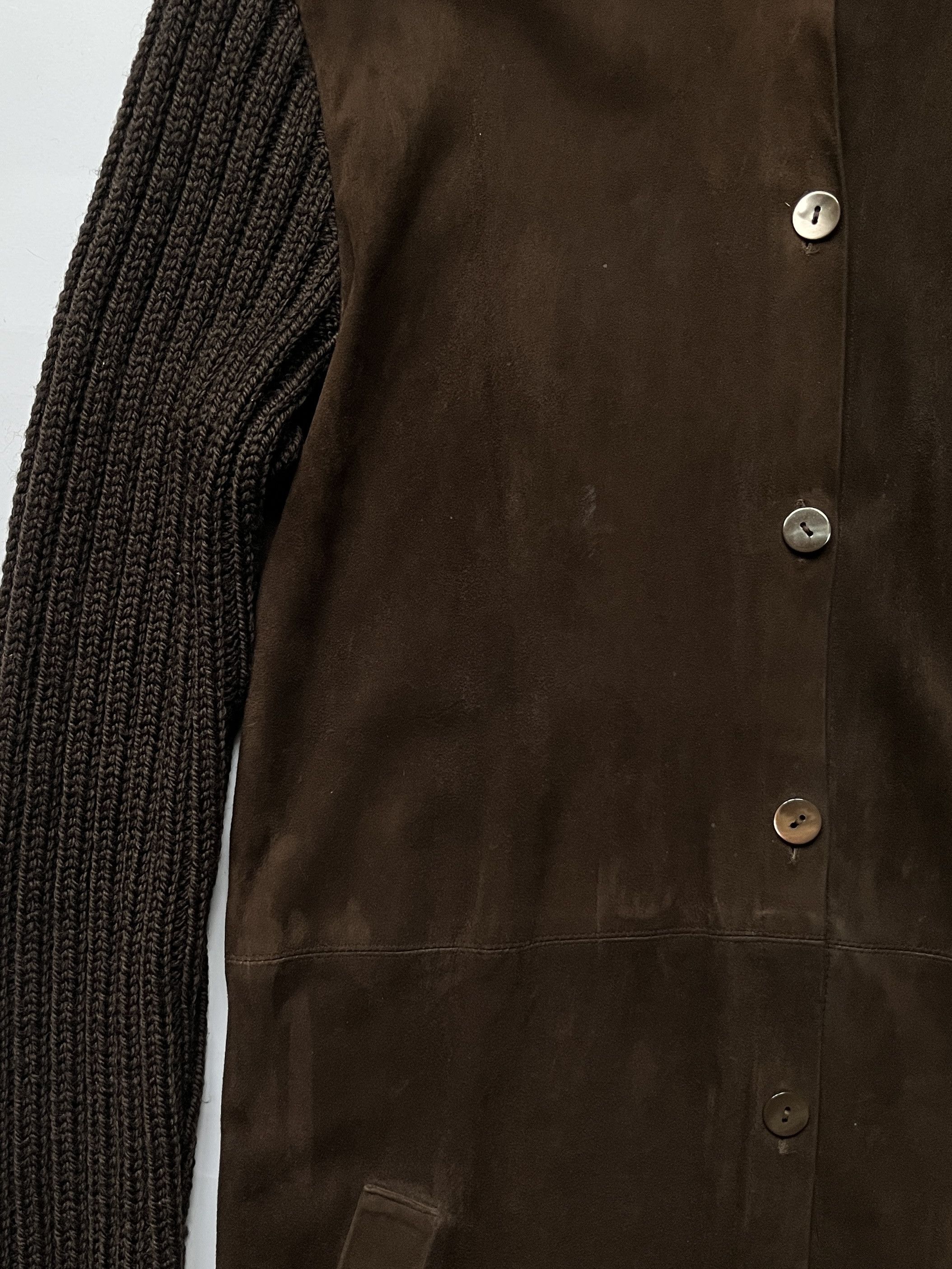 Maison Margiela ⚡️QUICK SALE⚡️1990's Miss Deanna Brown Suede & Knit Cardigan Size M / US 6-8 / IT 42-44 - 5 Thumbnail