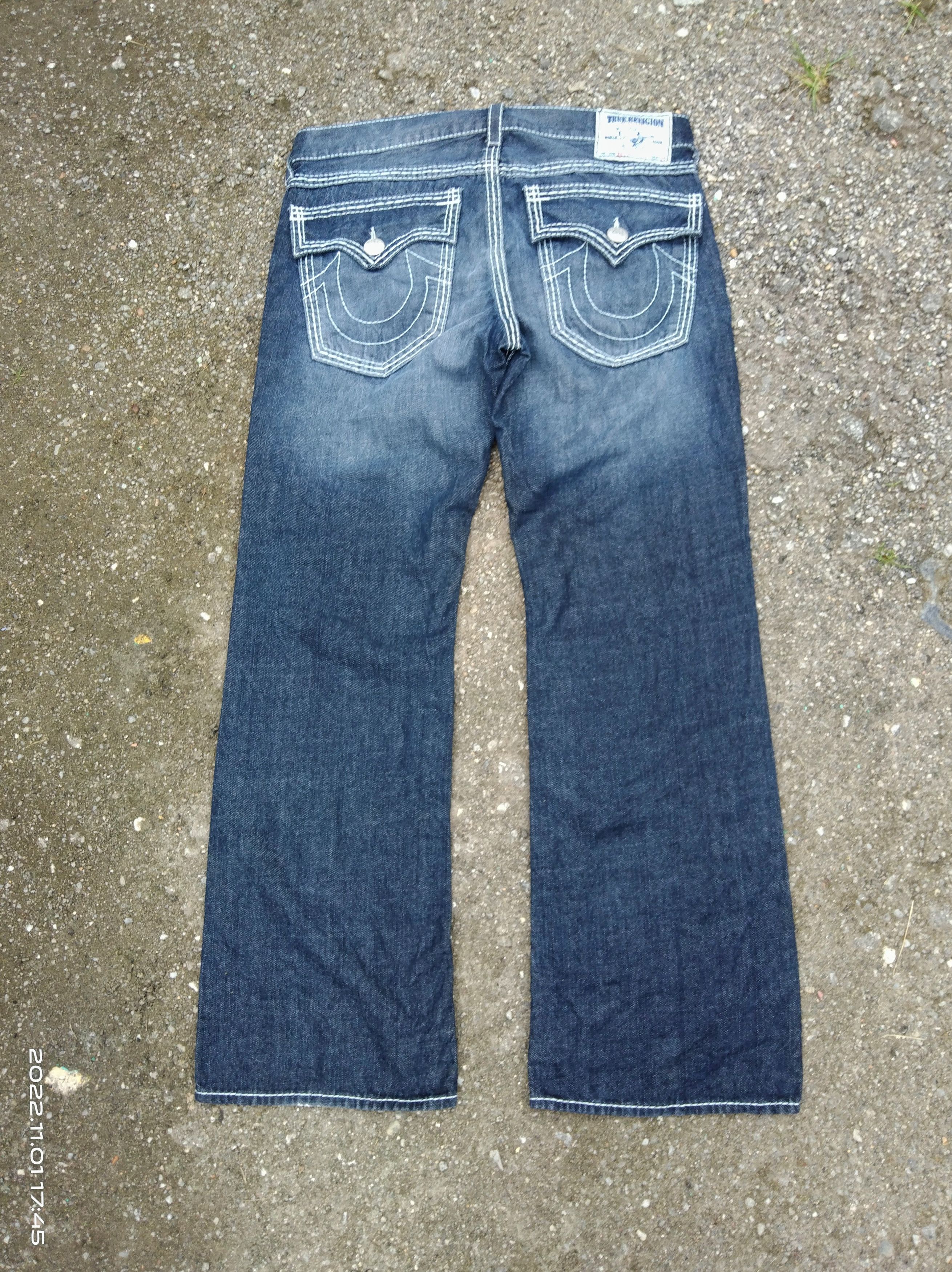 True Religion FLARED🔥VINTAGE 2000s T.RELIGION WASHED BLUE DENIM PANTS Size US 36 / EU 52 - 3 Thumbnail