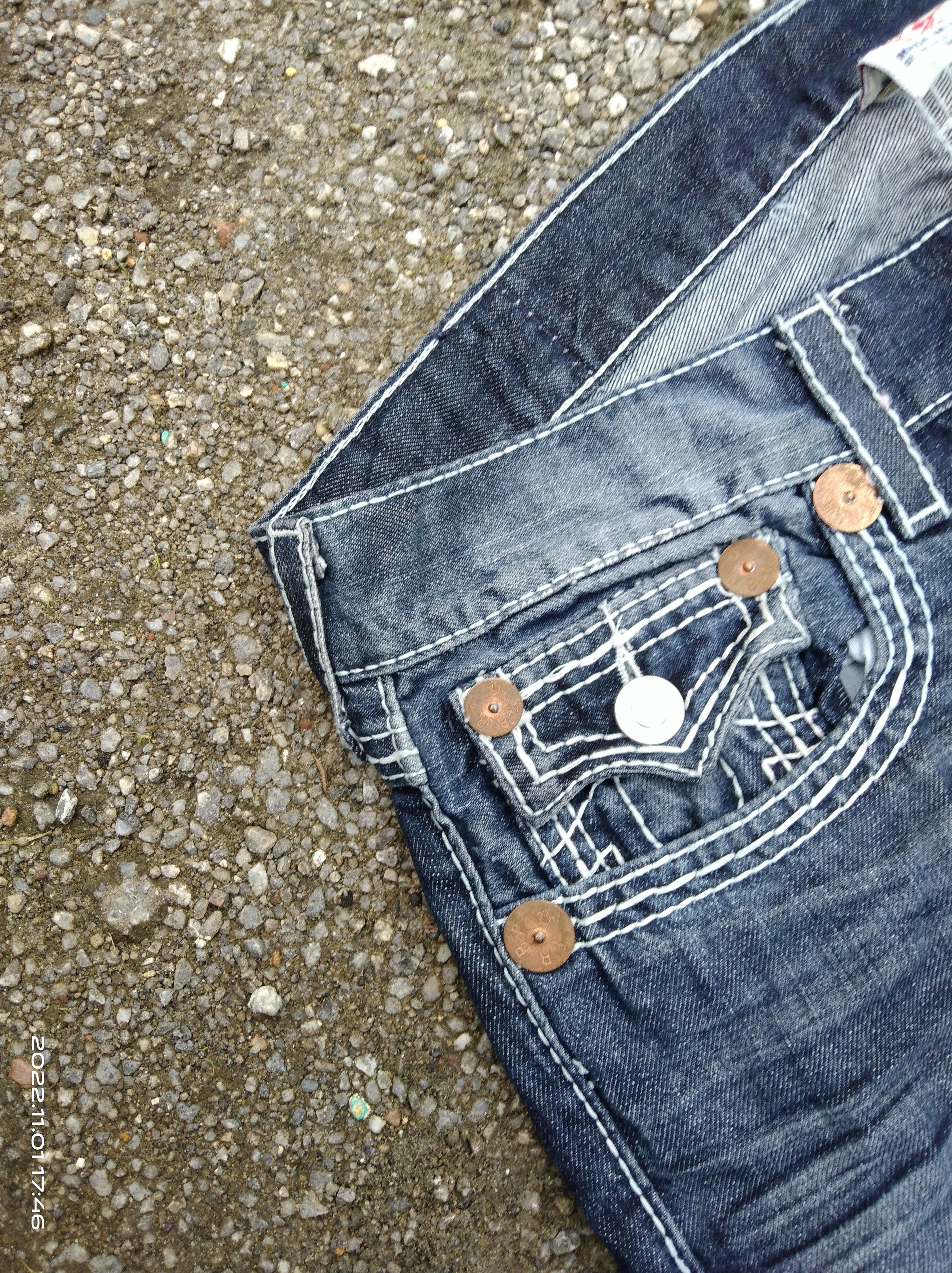 True Religion FLARED🔥VINTAGE 2000s T.RELIGION WASHED BLUE DENIM PANTS Size US 36 / EU 52 - 5 Thumbnail