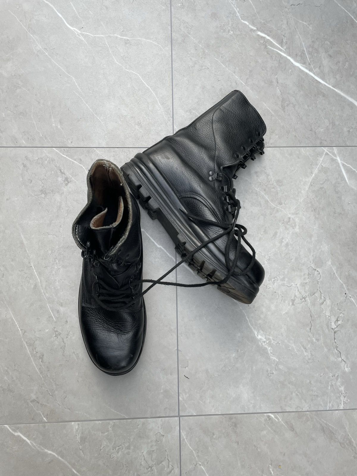Vintage 1970s Leather Combat Boots