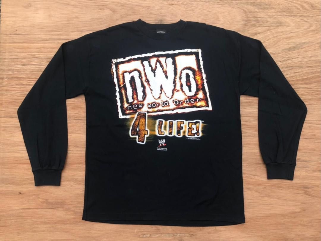 image of Vintage Tee Nwa Wwf Wwe B9 in Black, Men's (Size XL)