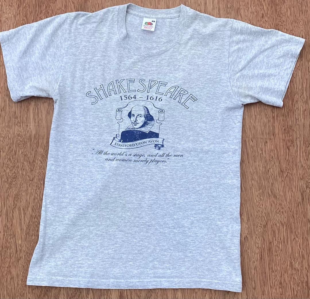 Art Comes First × Fruit Of The Loom × Vintage Vintage Tee SHAKESPEARE ( A 12 ) Size US S / EU 44-46 / 1 - 1 Thumbnail