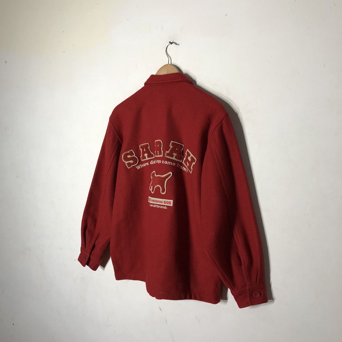 Japanese Brand 🔥90’s VINTAGE WOOL BOMBER JACKET LOGO SARAH ISSEY MIYAKE Size US M / EU 48-50 / 2 - 8 Thumbnail