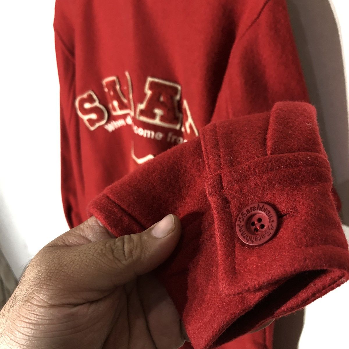 Japanese Brand 🔥90’s VINTAGE WOOL BOMBER JACKET LOGO SARAH ISSEY MIYAKE Size US M / EU 48-50 / 2 - 11 Thumbnail