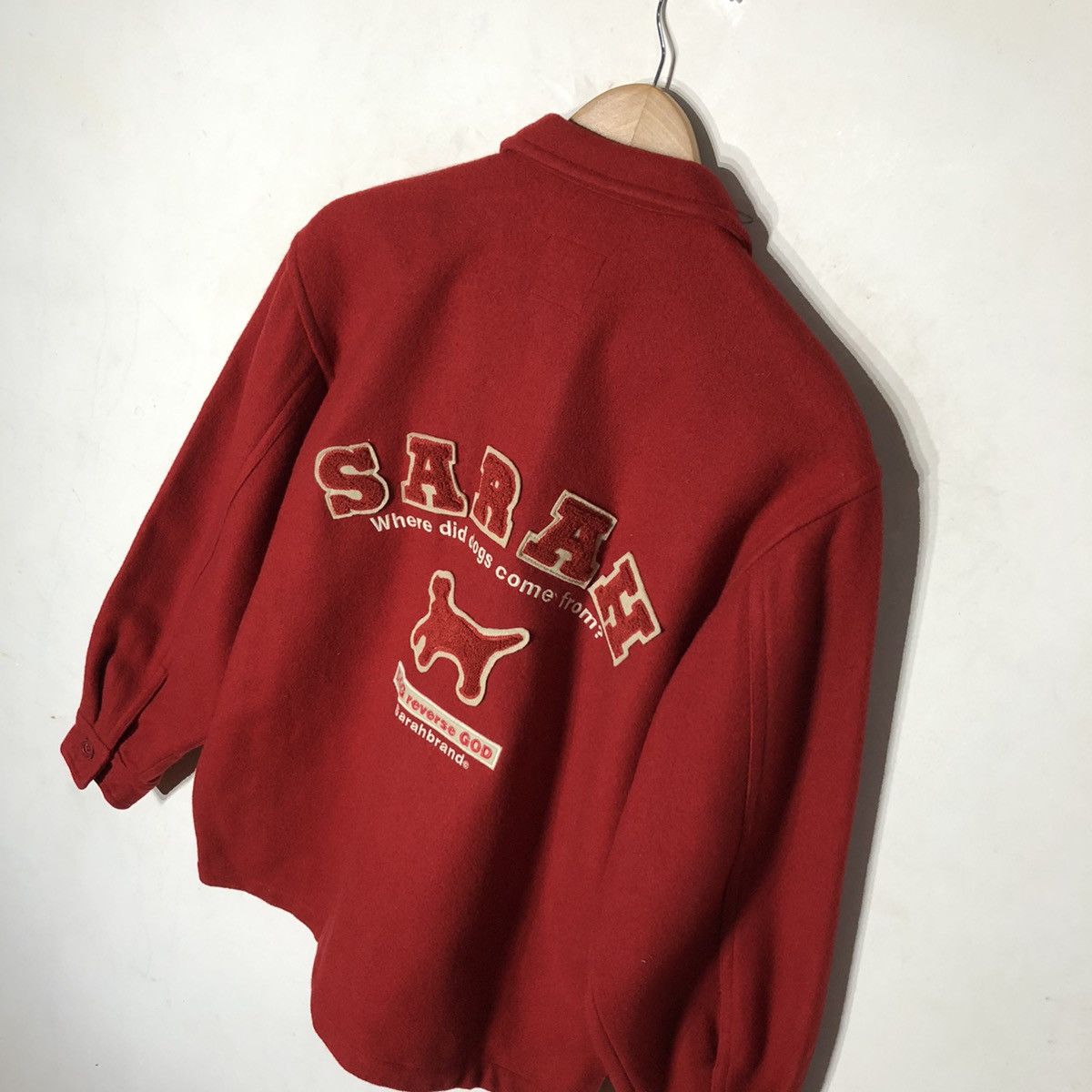 Japanese Brand 🔥90’s VINTAGE WOOL BOMBER JACKET LOGO SARAH ISSEY MIYAKE Size US M / EU 48-50 / 2 - 10 Thumbnail