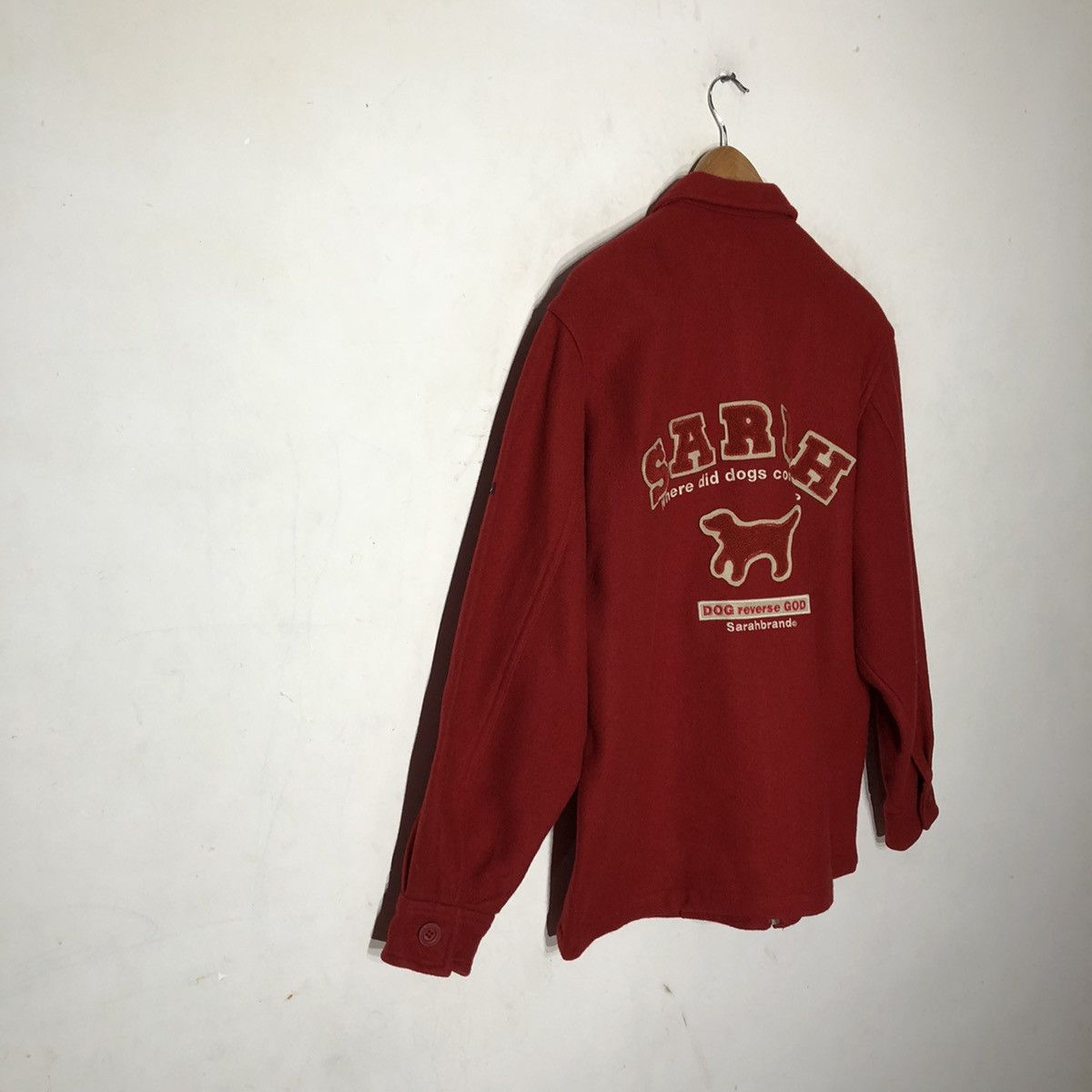 Japanese Brand 🔥90’s VINTAGE WOOL BOMBER JACKET LOGO SARAH ISSEY MIYAKE Size US M / EU 48-50 / 2 - 9 Thumbnail