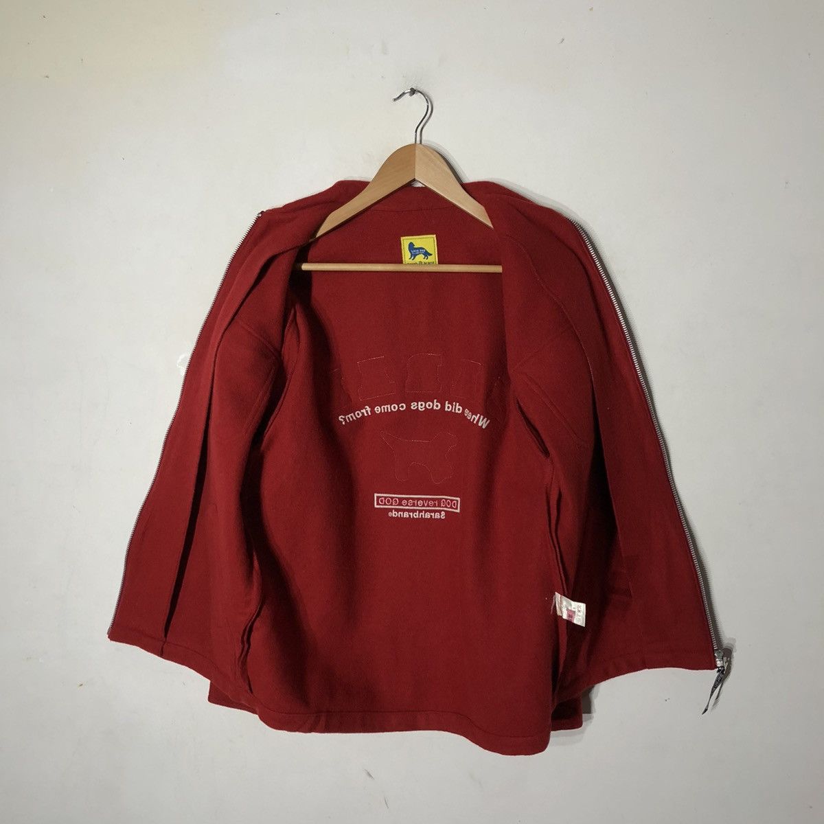 Japanese Brand 🔥90’s VINTAGE WOOL BOMBER JACKET LOGO SARAH ISSEY MIYAKE Size US M / EU 48-50 / 2 - 12 Thumbnail