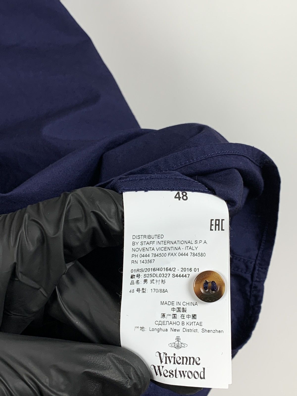 Vivienne Westwood Vivienne Westwood Navy Blue Button Up Short Sleeve Shirt Size US M / EU 48-50 / 2 - 12 Thumbnail