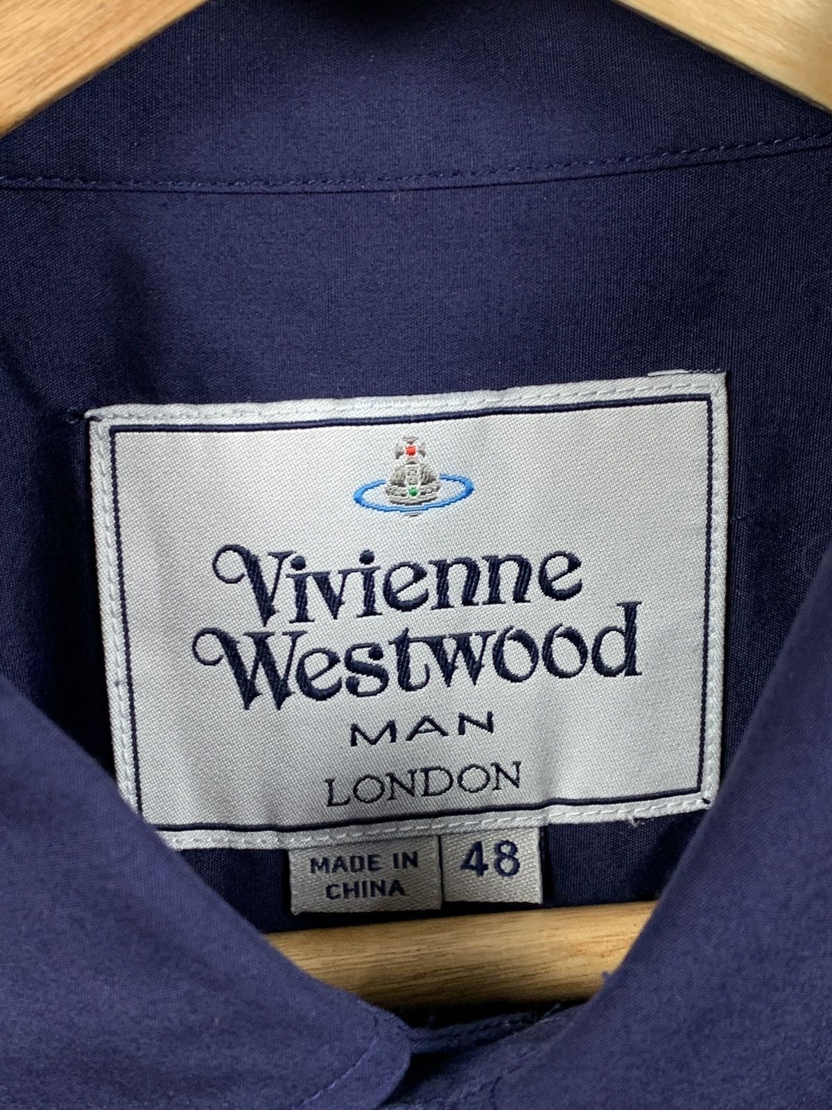 Vivienne Westwood Vivienne Westwood Navy Blue Button Up Short Sleeve Shirt Size US M / EU 48-50 / 2 - 11 Thumbnail