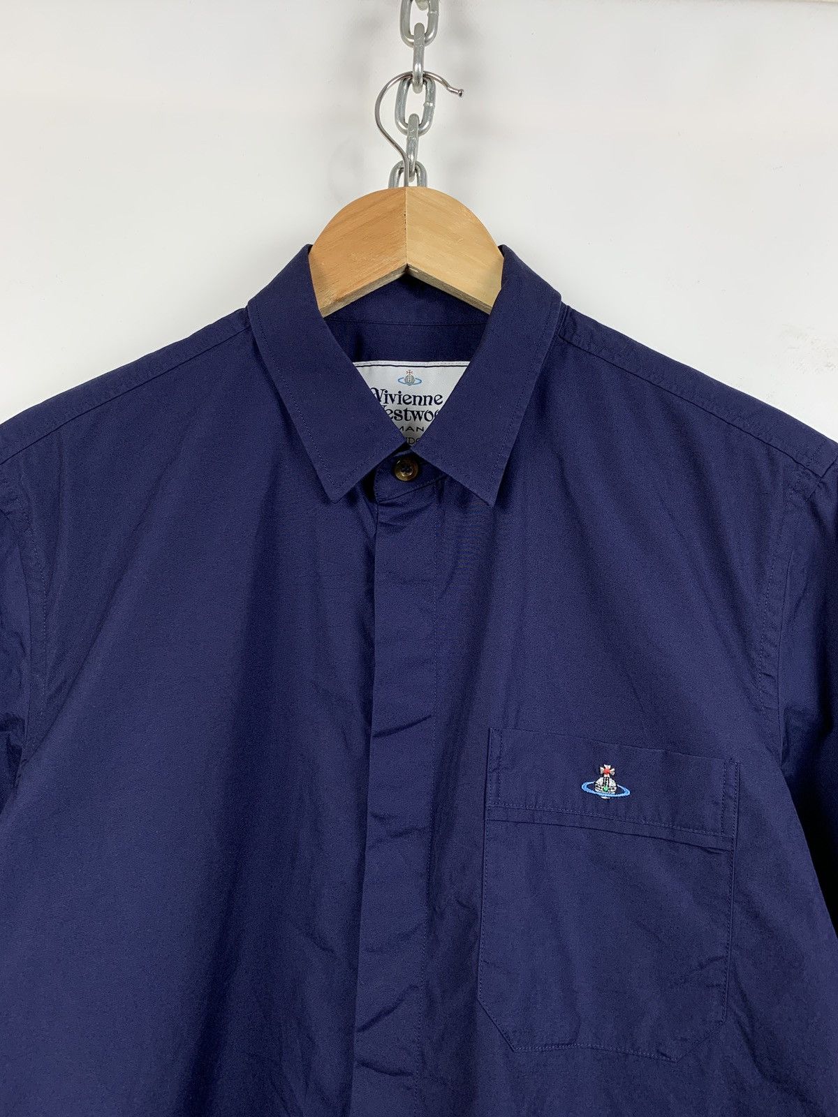 Vivienne Westwood Vivienne Westwood Navy Blue Button Up Short Sleeve Shirt Size US M / EU 48-50 / 2 - 4 Thumbnail