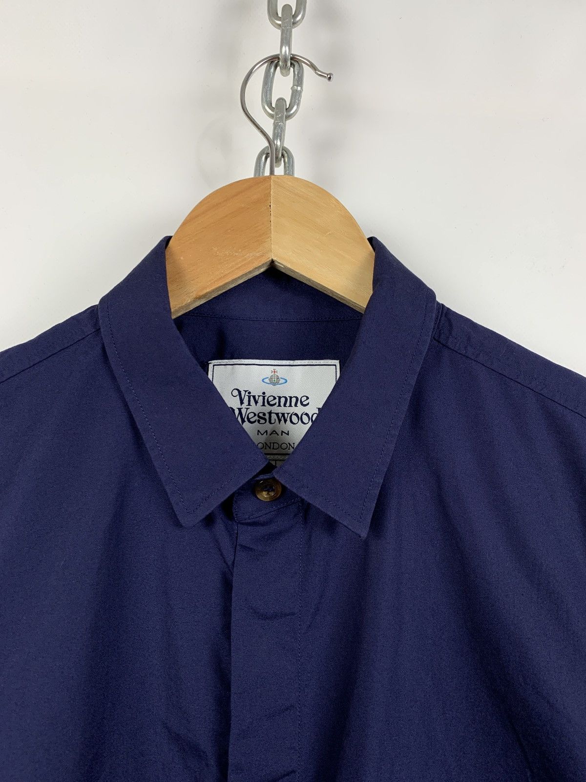 Vivienne Westwood Vivienne Westwood Navy Blue Button Up Short Sleeve Shirt Size US M / EU 48-50 / 2 - 6 Thumbnail