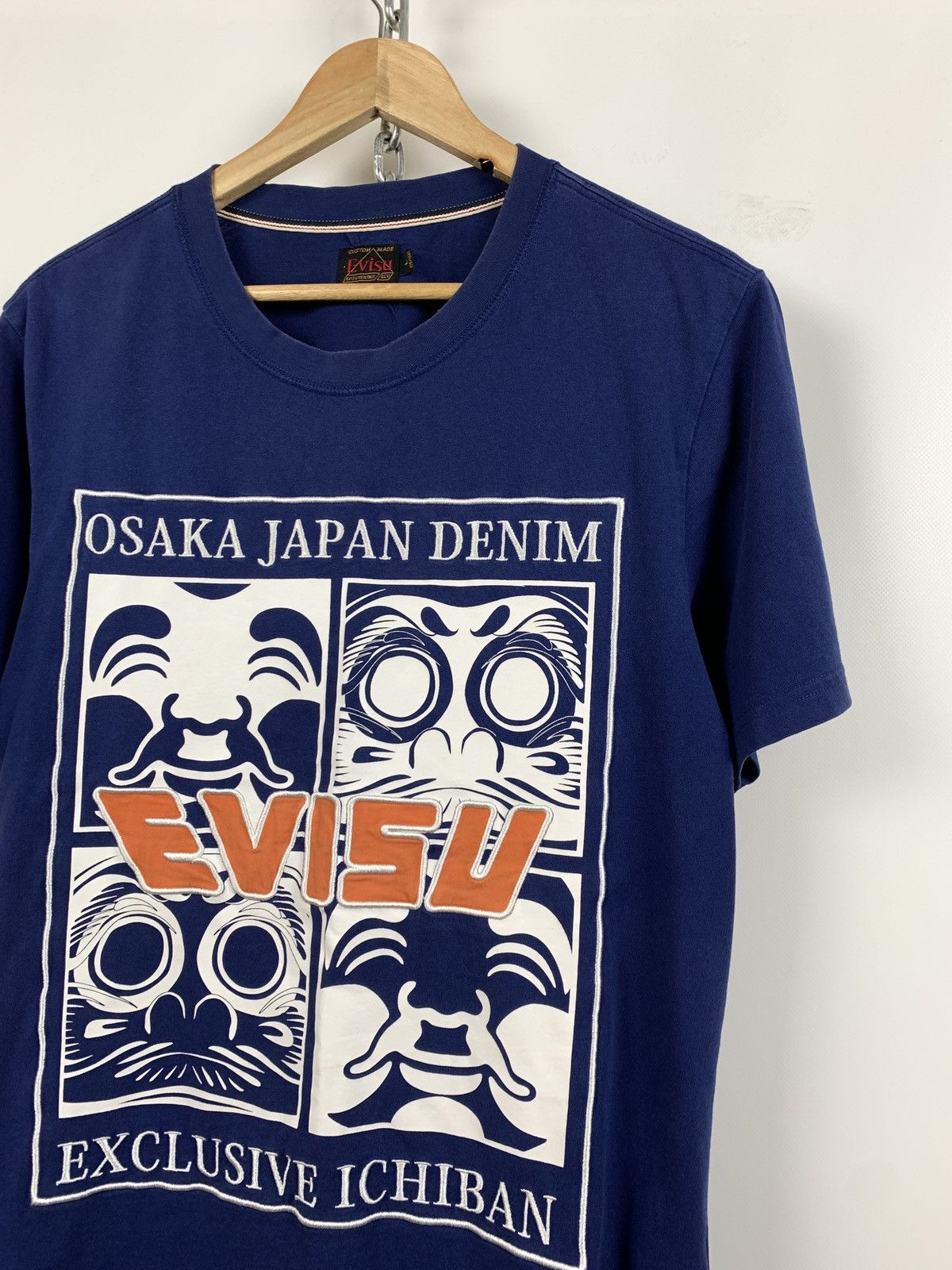 Evisu Vintage Evisu Navy Blue T-Shirt Size US M / EU 48-50 / 2 - 3 Thumbnail