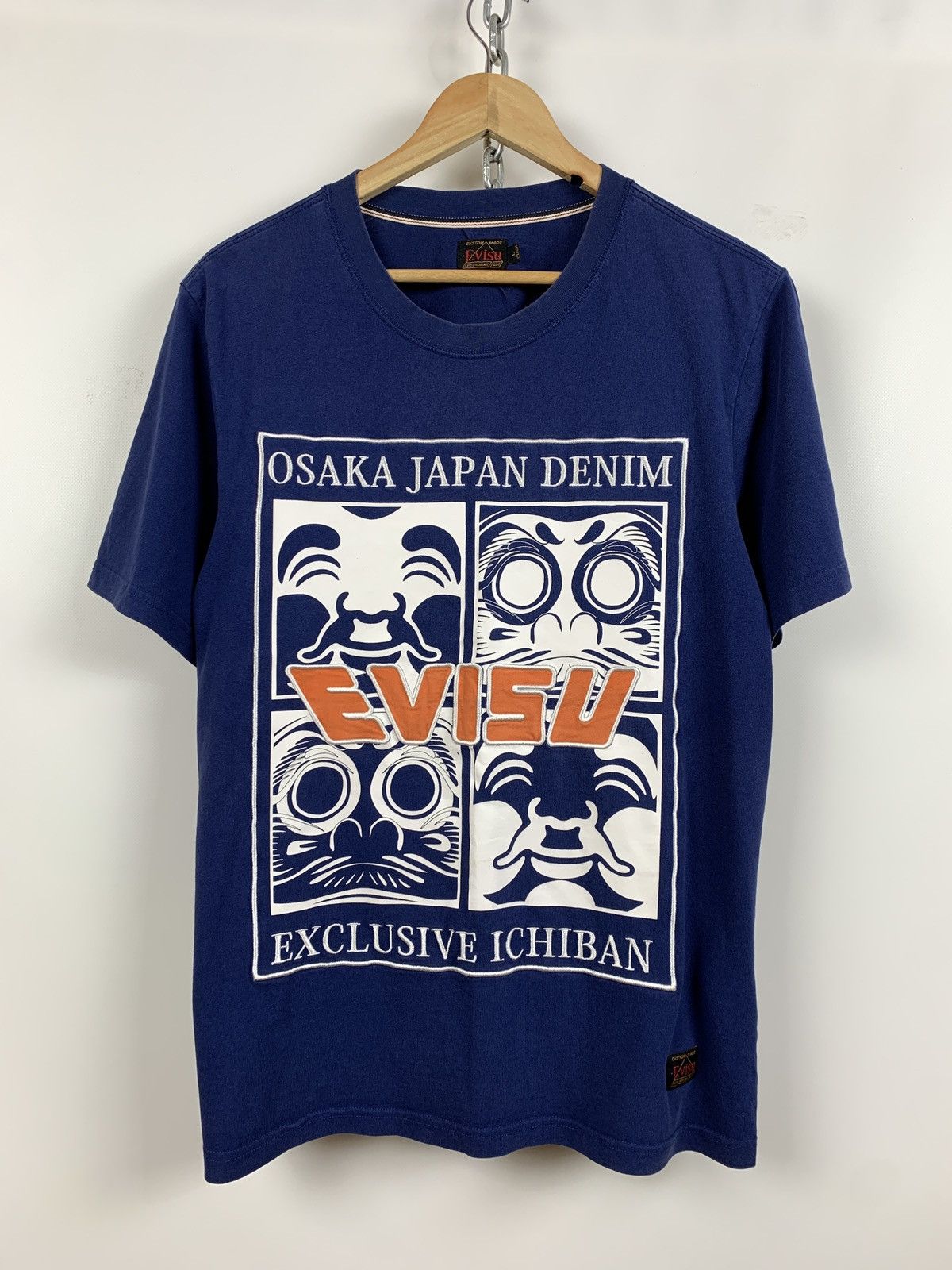 Evisu Vintage Evisu Navy Blue T-Shirt Size US M / EU 48-50 / 2 - 1 Thumbnail