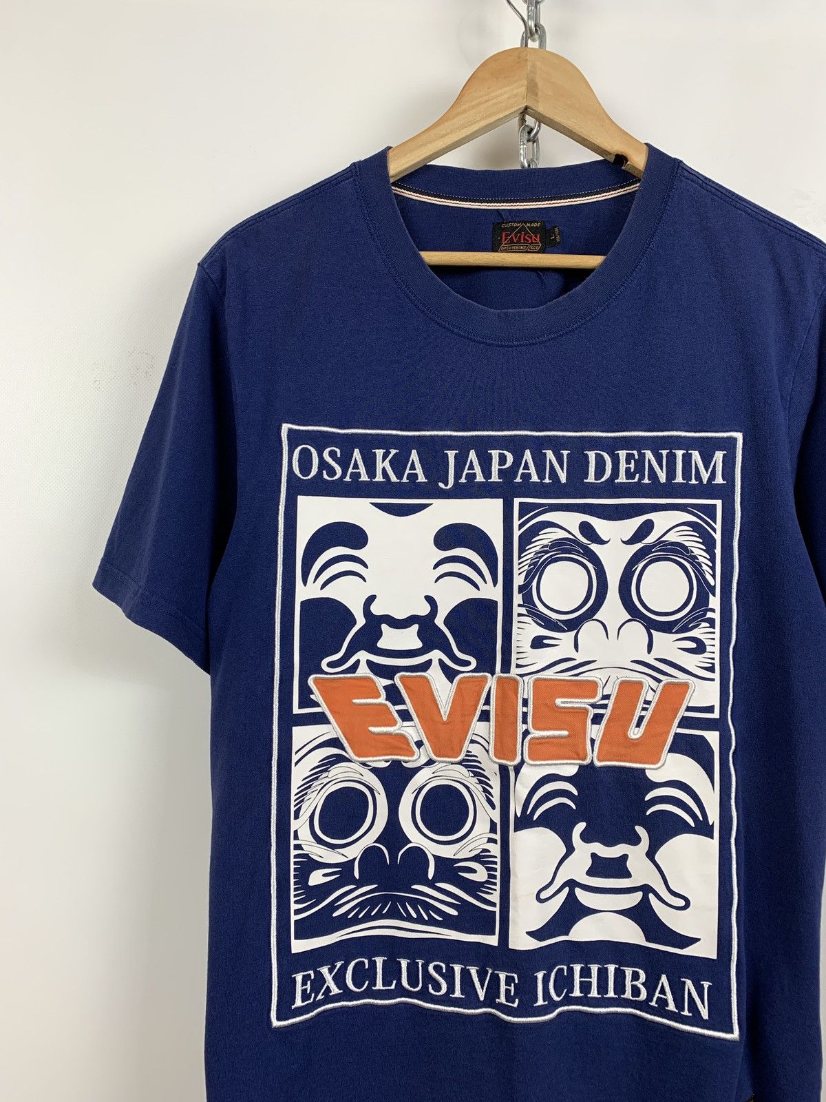 Evisu Vintage Evisu Navy Blue T-Shirt Size US M / EU 48-50 / 2 - 2 Thumbnail