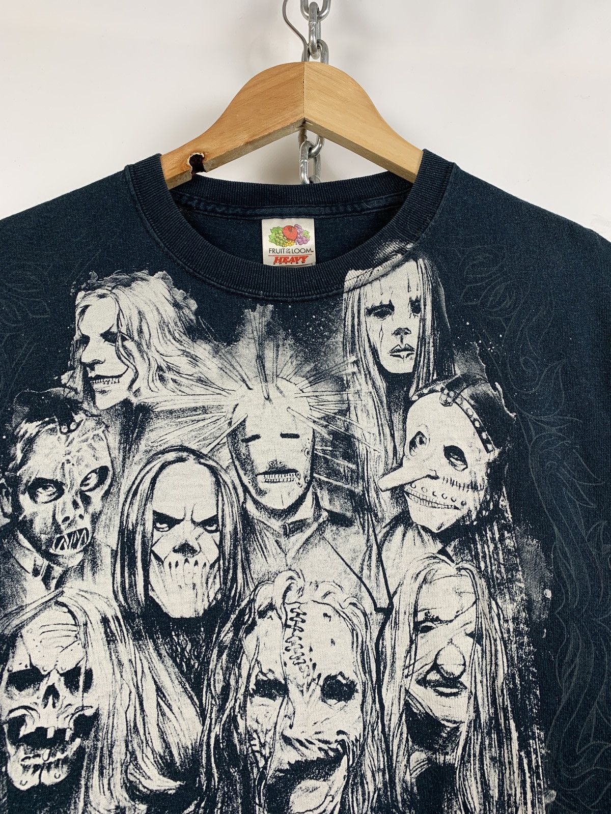 Band Tees 00s Vintage Slipknot Faded Black Band T-Shirt Size US M / EU 48-50 / 2 - 5 Thumbnail