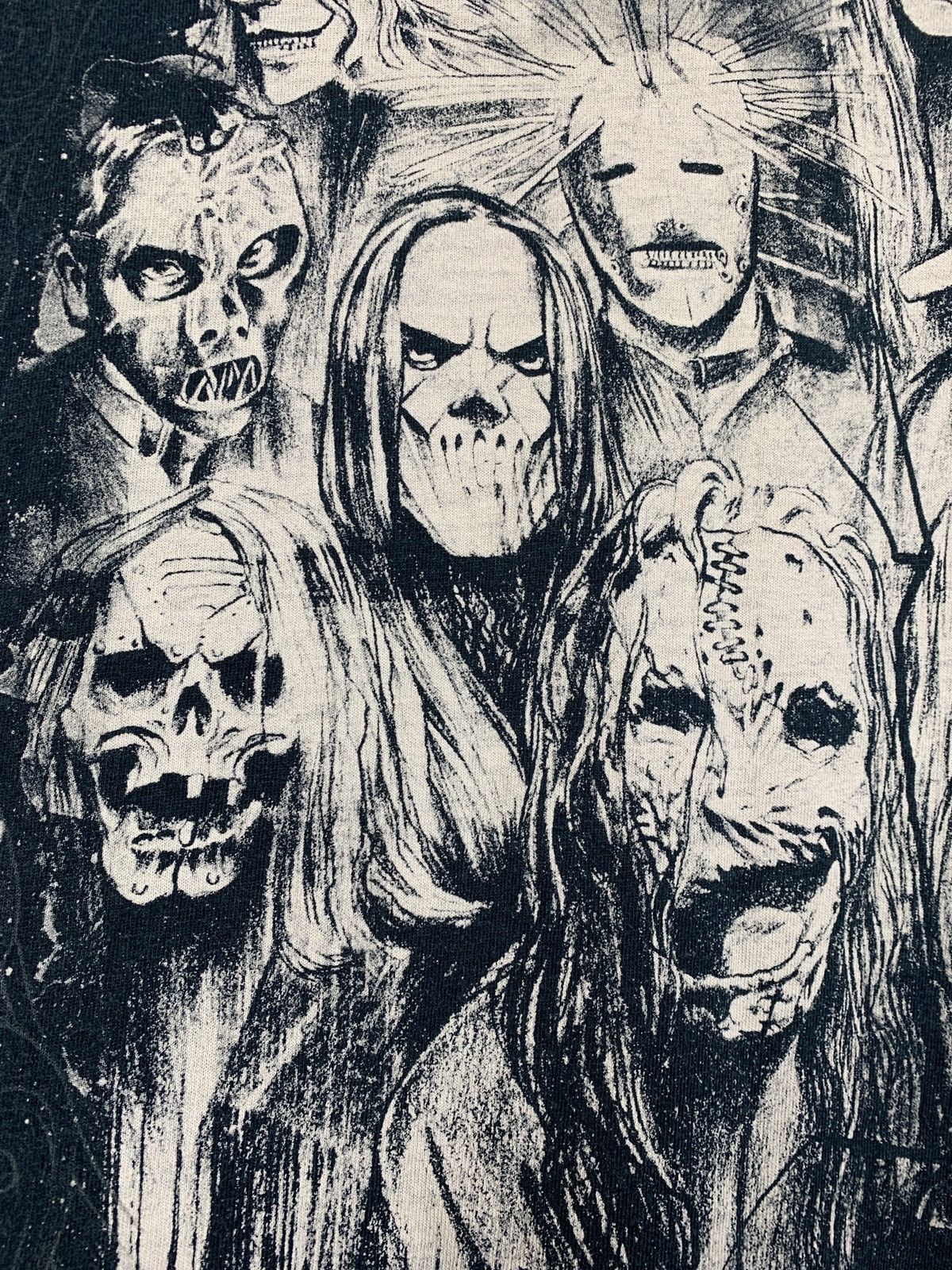 Band Tees 00s Vintage Slipknot Faded Black Band T-Shirt Size US M / EU 48-50 / 2 - 7 Thumbnail