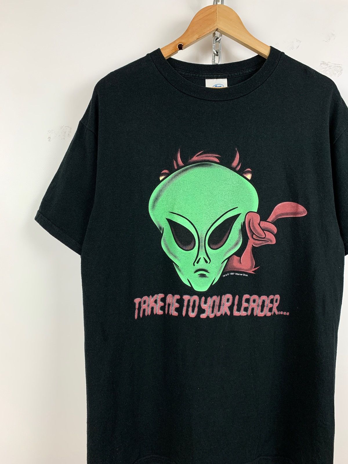 Alien Workshop 1997 Vintage Taz Alien Take Me To Your Leader Black T-Shirt Size US L / EU 52-54 / 3 - 4 Thumbnail
