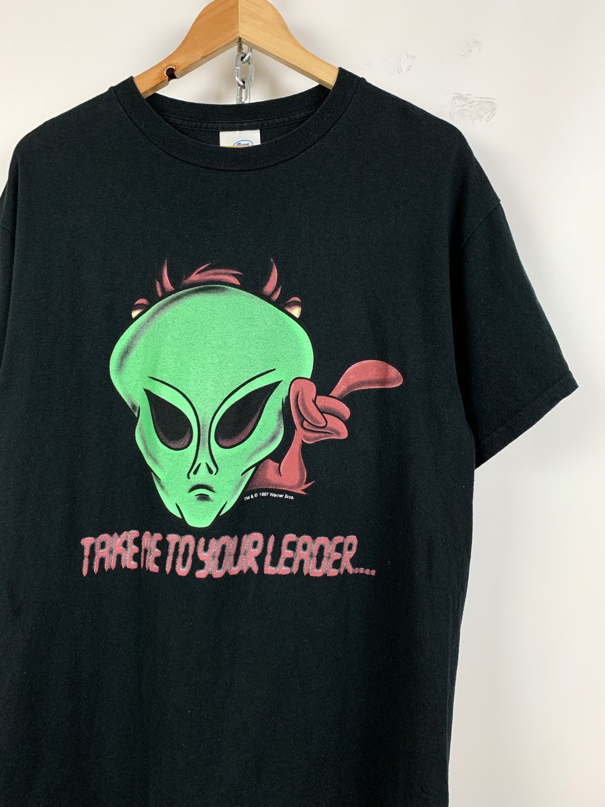Alien Workshop 1997 Vintage Taz Alien Take Me To Your Leader Black T-Shirt Size US L / EU 52-54 / 3 - 5 Thumbnail