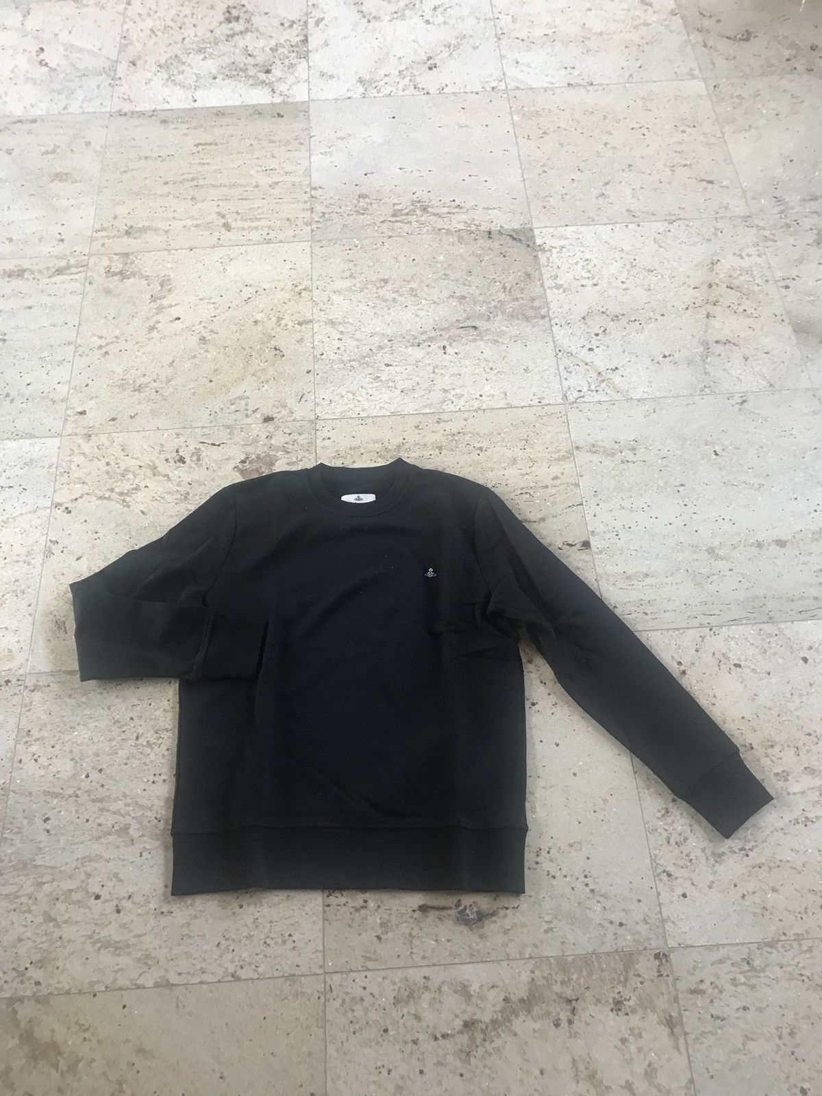Vivienne Westwood Black Crewneck Sweater With Embroidered Logo Size US M / EU 48-50 / 2 - 2 Thumbnail