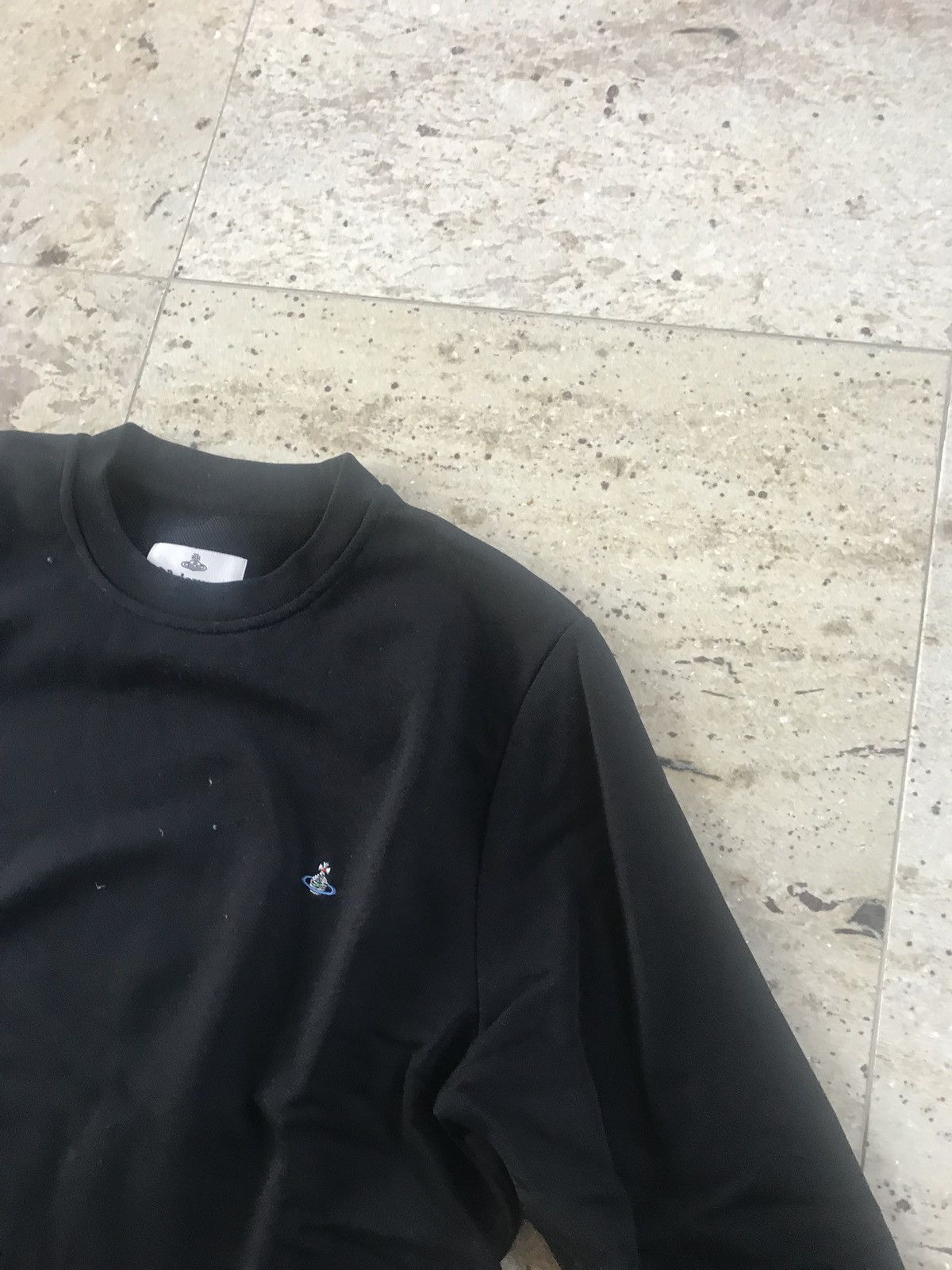Vivienne Westwood Black Crewneck Sweater With Embroidered Logo Size US M / EU 48-50 / 2 - 9 Thumbnail