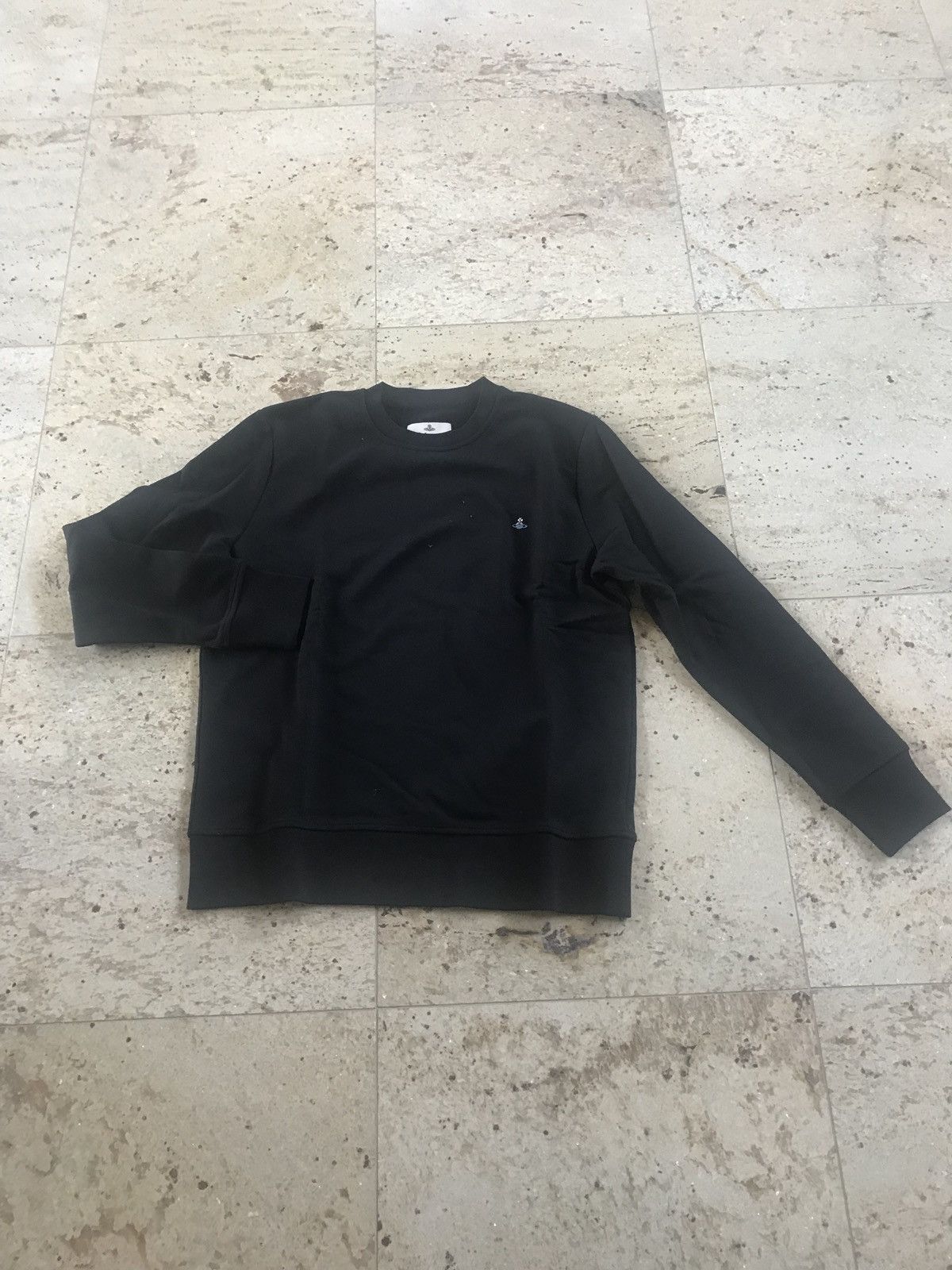 Vivienne Westwood Black Crewneck Sweater With Embroidered Logo Size US M / EU 48-50 / 2 - 1 Thumbnail