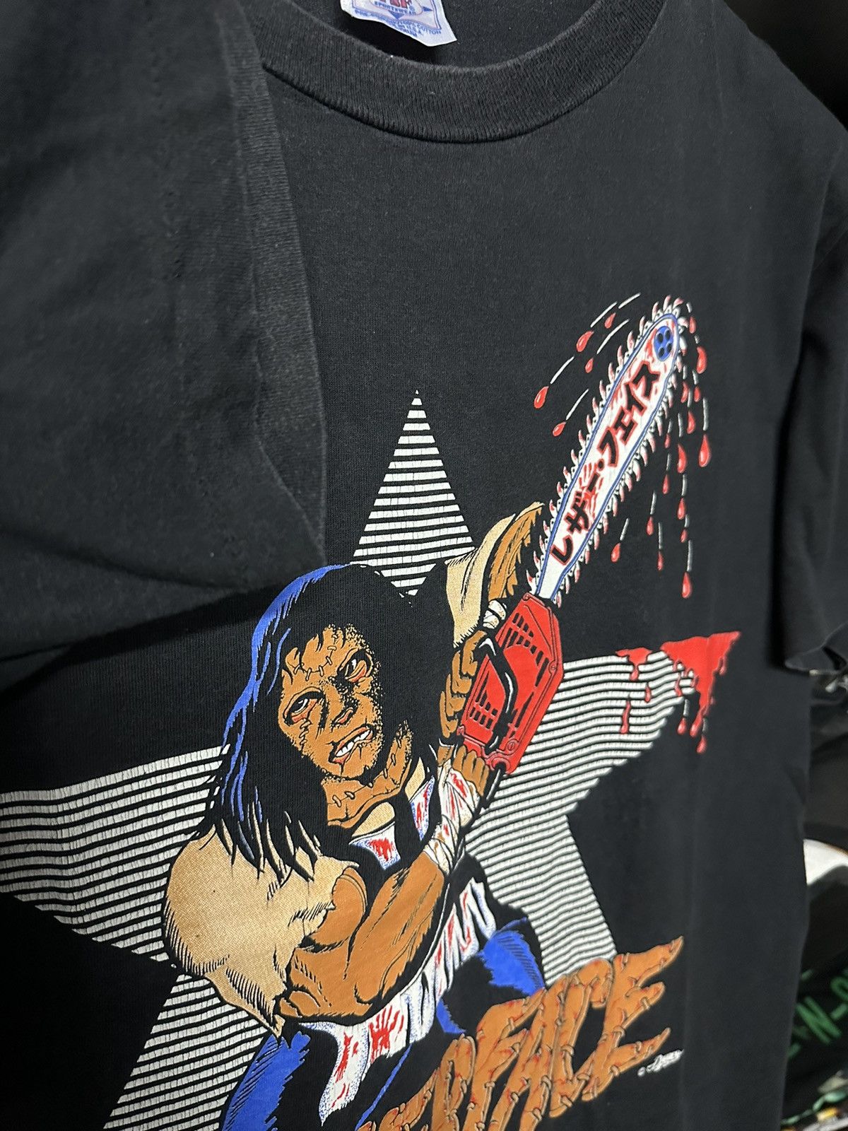 Expert Horror Rare Vintage Wwf Leatherface Wrestling Sun Faded Tee Size US M / EU 48-50 / 2 - 9 Thumbnail