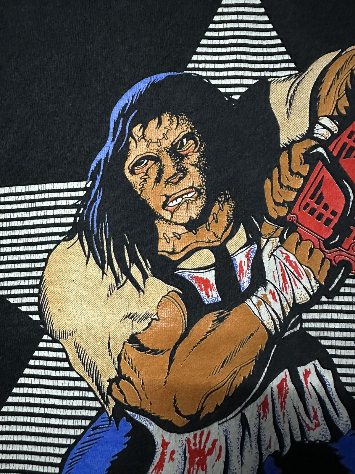 Expert Horror Rare Vintage Wwf Leatherface Wrestling Sun Faded Tee Size US M / EU 48-50 / 2 - 3 Thumbnail
