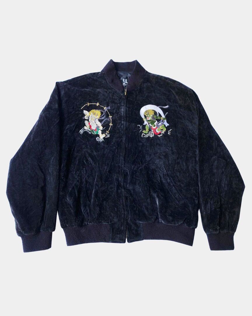 本店は スカジャン JAPANESE CLASSIC SCRIPT SOUVENIR JACKET 