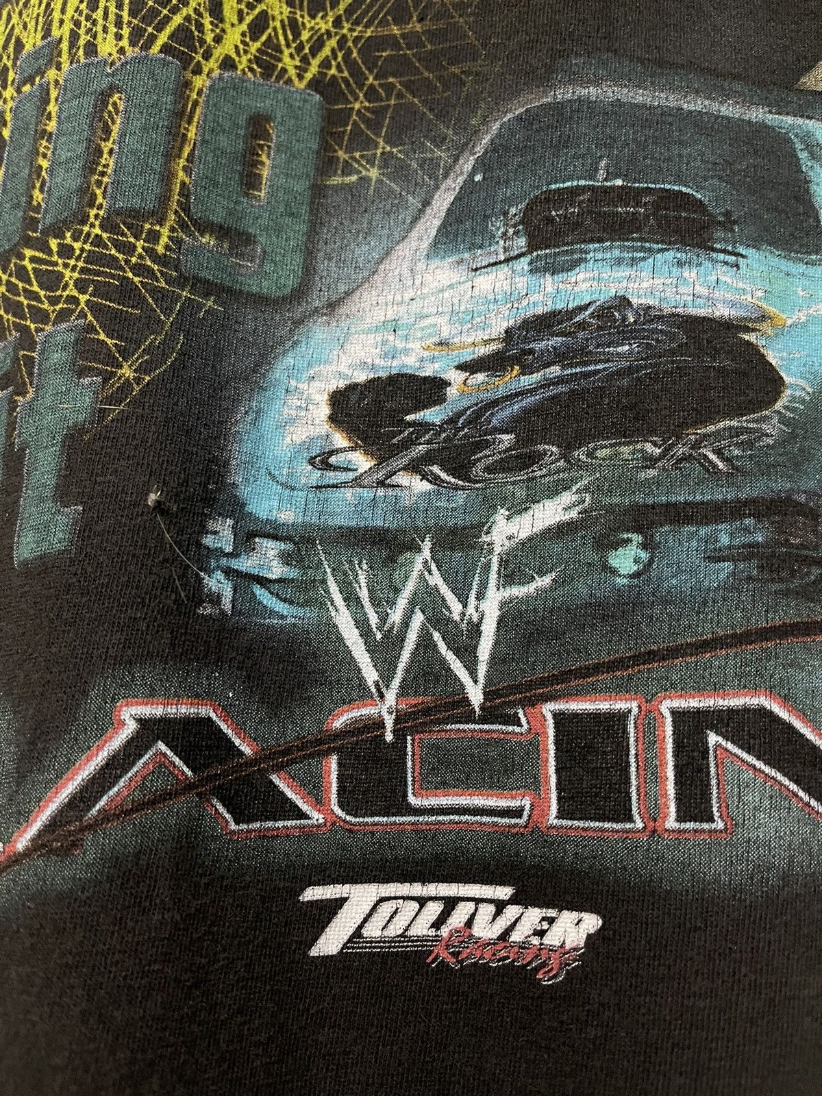 Rap Tees Vintage The Rock Touver Racing Wrestling Faded Tees Size US XL / EU 56 / 4 - 4 Thumbnail
