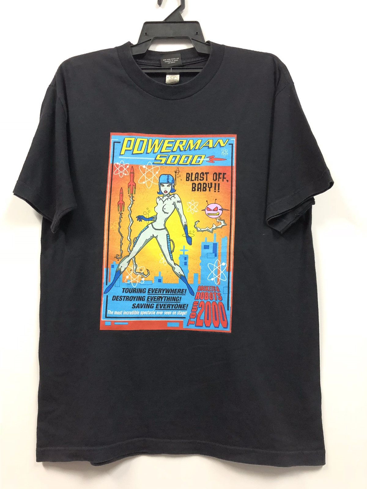 Band Tees × Vintage Vintage Powerman 5000 Rockets & robots tour by giant shirt Size US L / EU 52-54 / 3 - 1 Thumbnail
