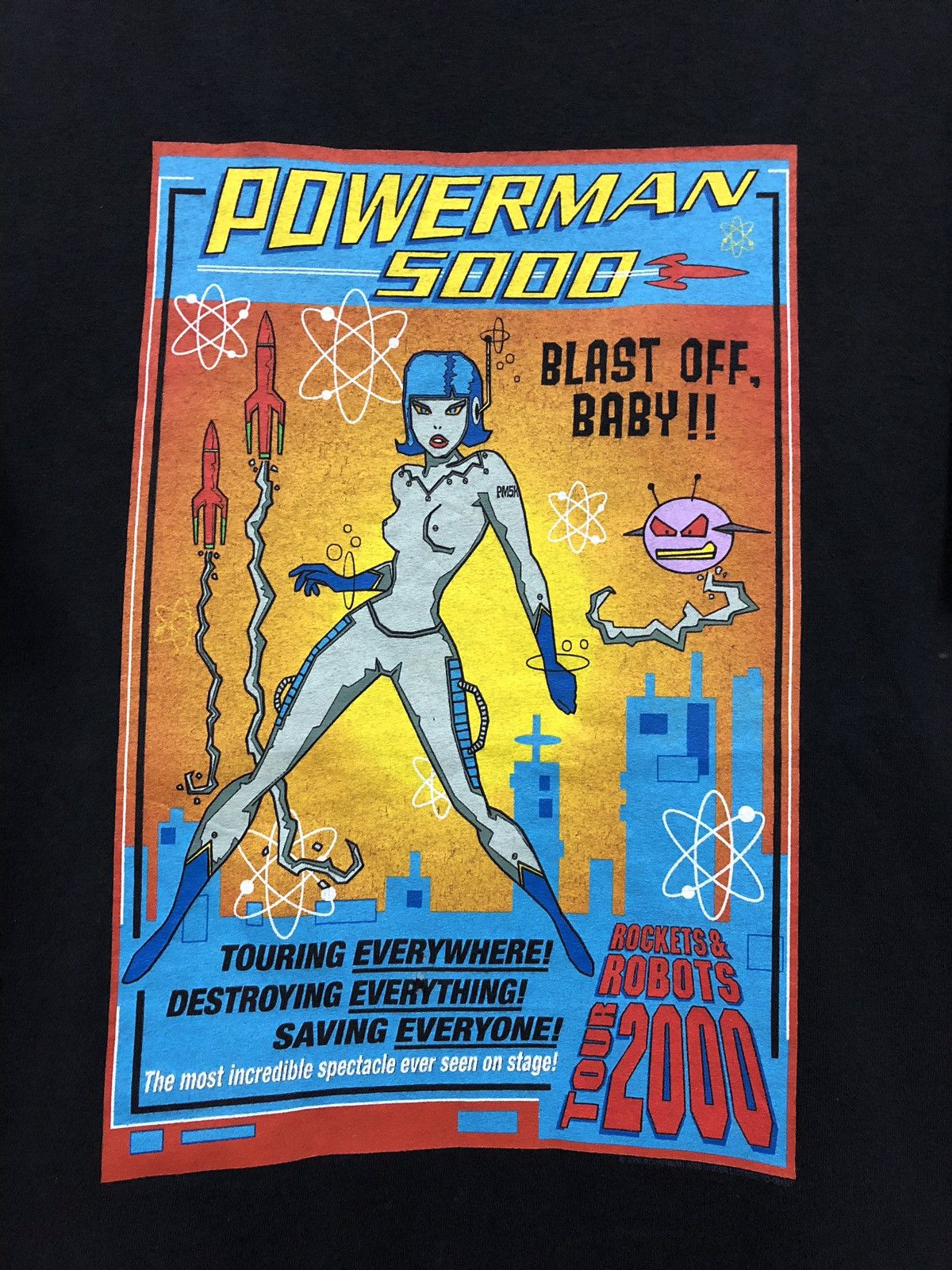 Band Tees × Vintage Vintage Powerman 5000 Rockets & robots tour by giant shirt Size US L / EU 52-54 / 3 - 2 Thumbnail