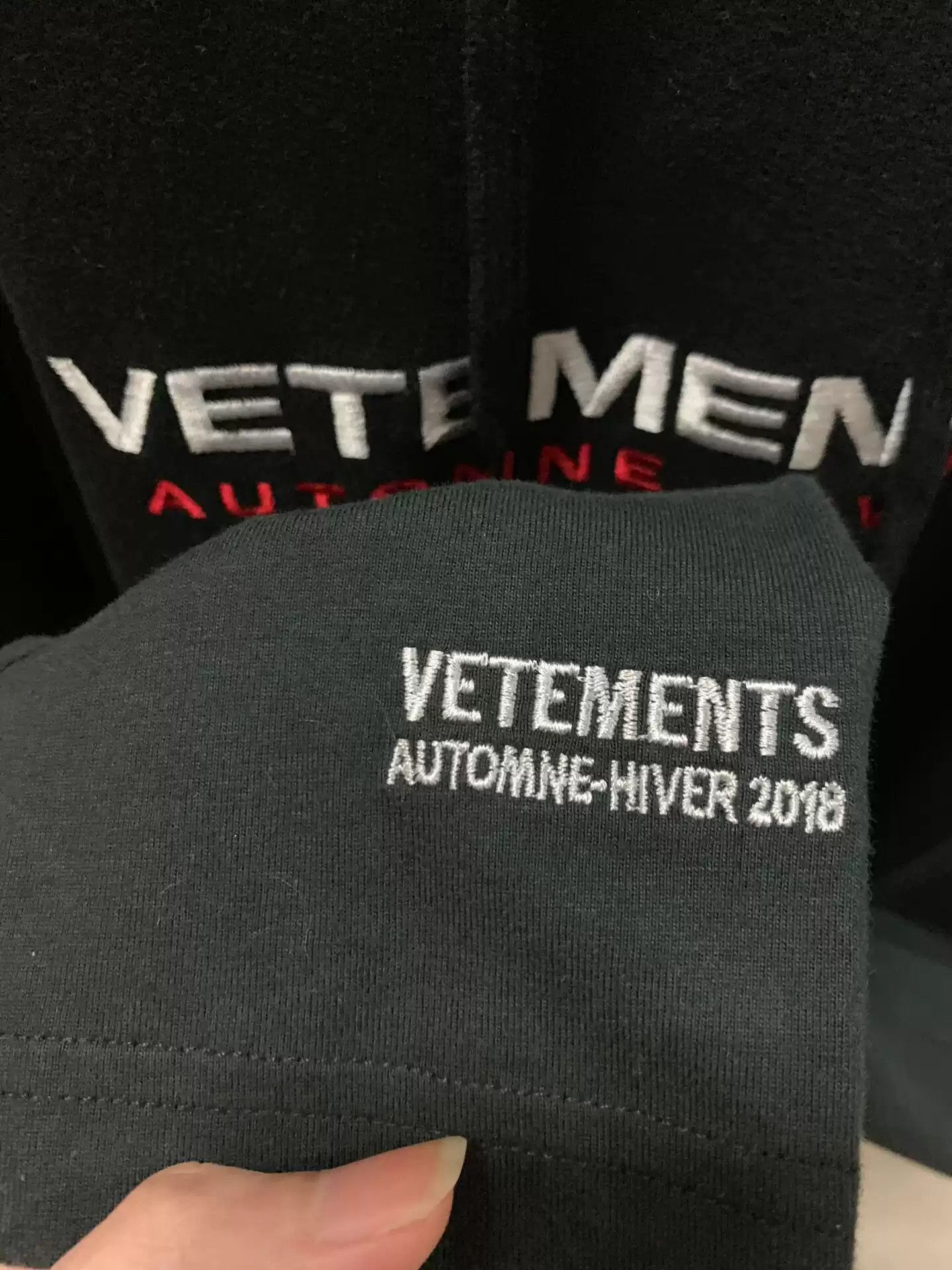 Vetements Vetements VTM France Flag Black Hoodie Size S / US 4 / IT 40 - 2 Thumbnail
