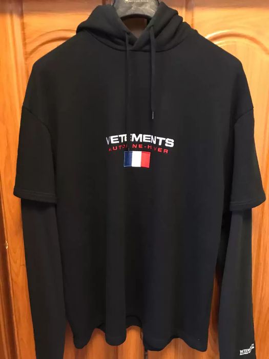 Vetements hoodie store french flag