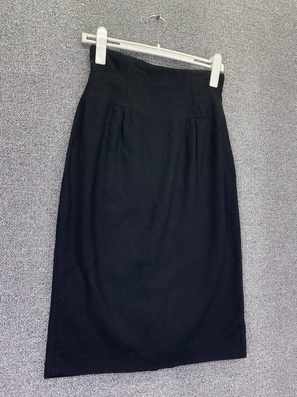 Christian Dior Monsieur Vintage Dior Virgin Wool Full Black Midi Skirts Size 28" / US 6 / IT 42 - 2 Thumbnail