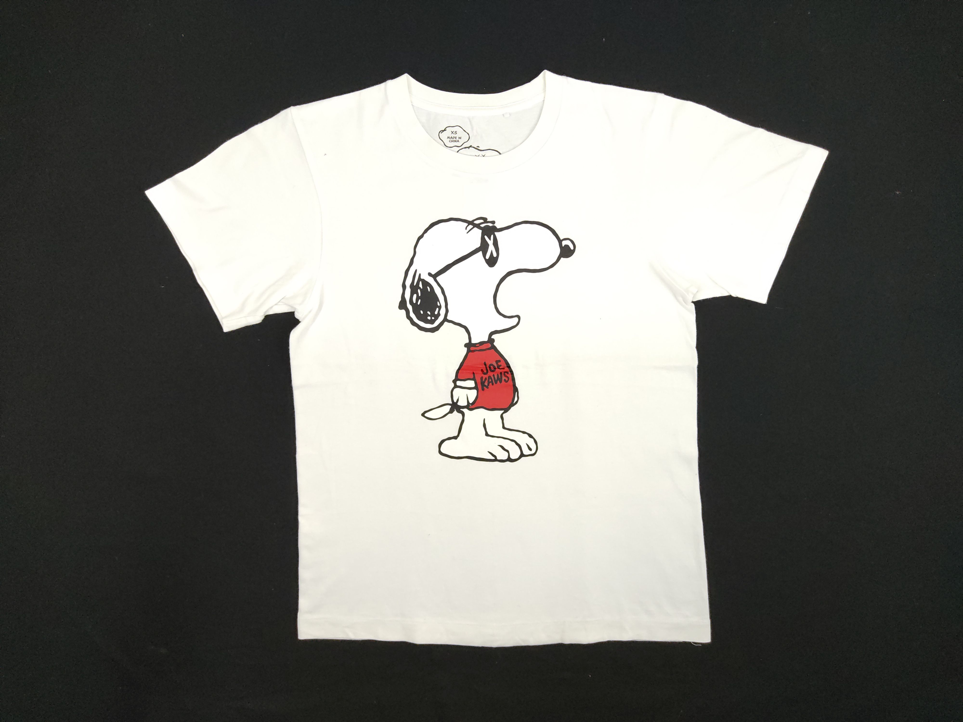 image of Kaws X Peanuts Snoopy Joe Cartoon Anima Comic Promo Tee in White, Women's (Size Small)